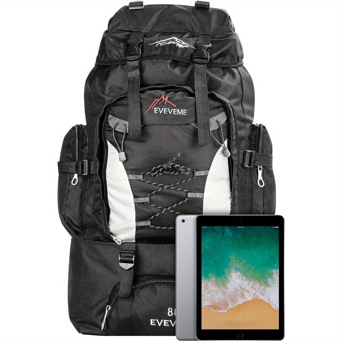 TEMU Hiking Backpack, 80l Large Capacity Trekking Rucksack