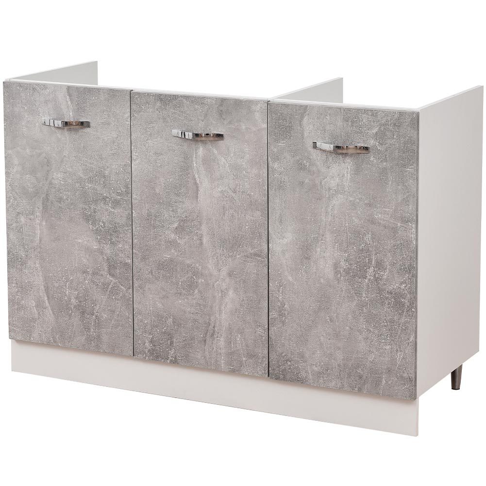 Shally Dogan Modular Under-sink Kitchen Cabinet With 3 Doors, 120cm Base For Sink (120 X 50 X 85 Cm) -