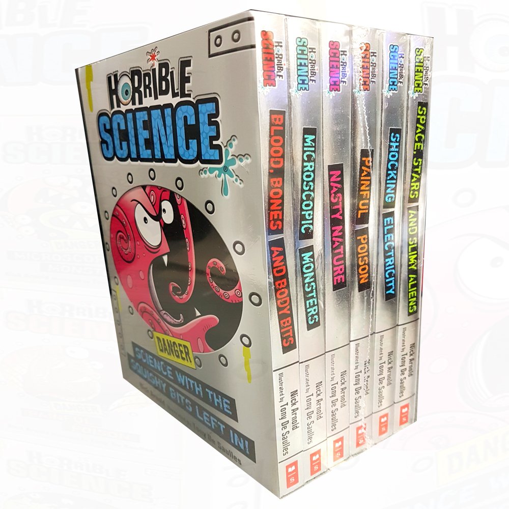 TEMU Explore The Horrible Science Series By Nick Arnold 6 Book Collection Set For Kids 8+, A Must Have Educational Fun Experience