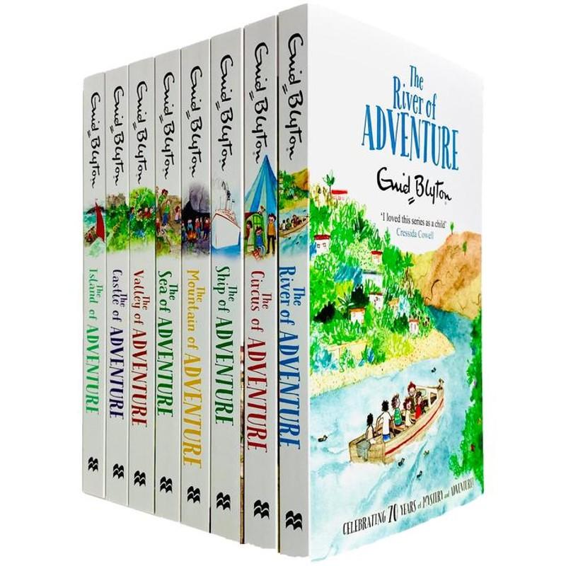 TEMU Enid Blyton Adventure Series Books 1 To 8 Collection Set (river, Circus, Ship, Mountain, Sea, Valley, Castle & Island)