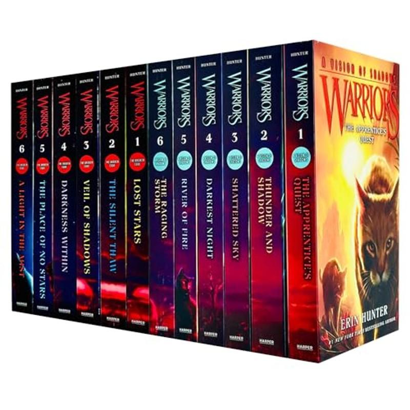 TEMU Warrior Cats 12 Book Collection Set Series 6 & 7 (the Apprentice's Quest, Thunder And Shadow, Lost Stars, The Silent Thaw & Many More!)