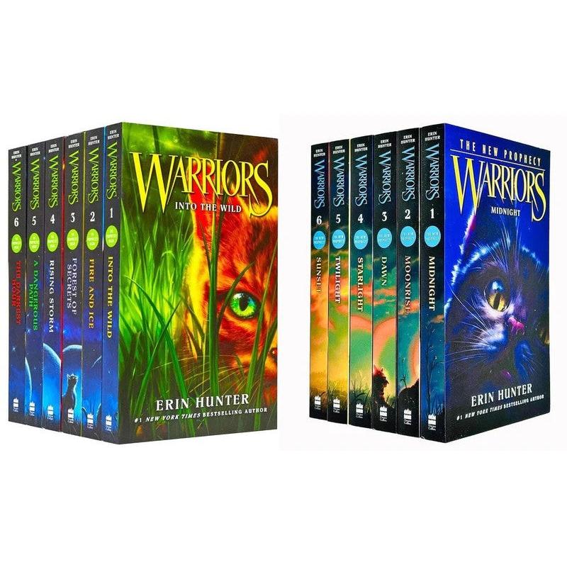 TEMU Warrior Cats Collection Erin Hunter 12 Books Set Series 1 And 2
