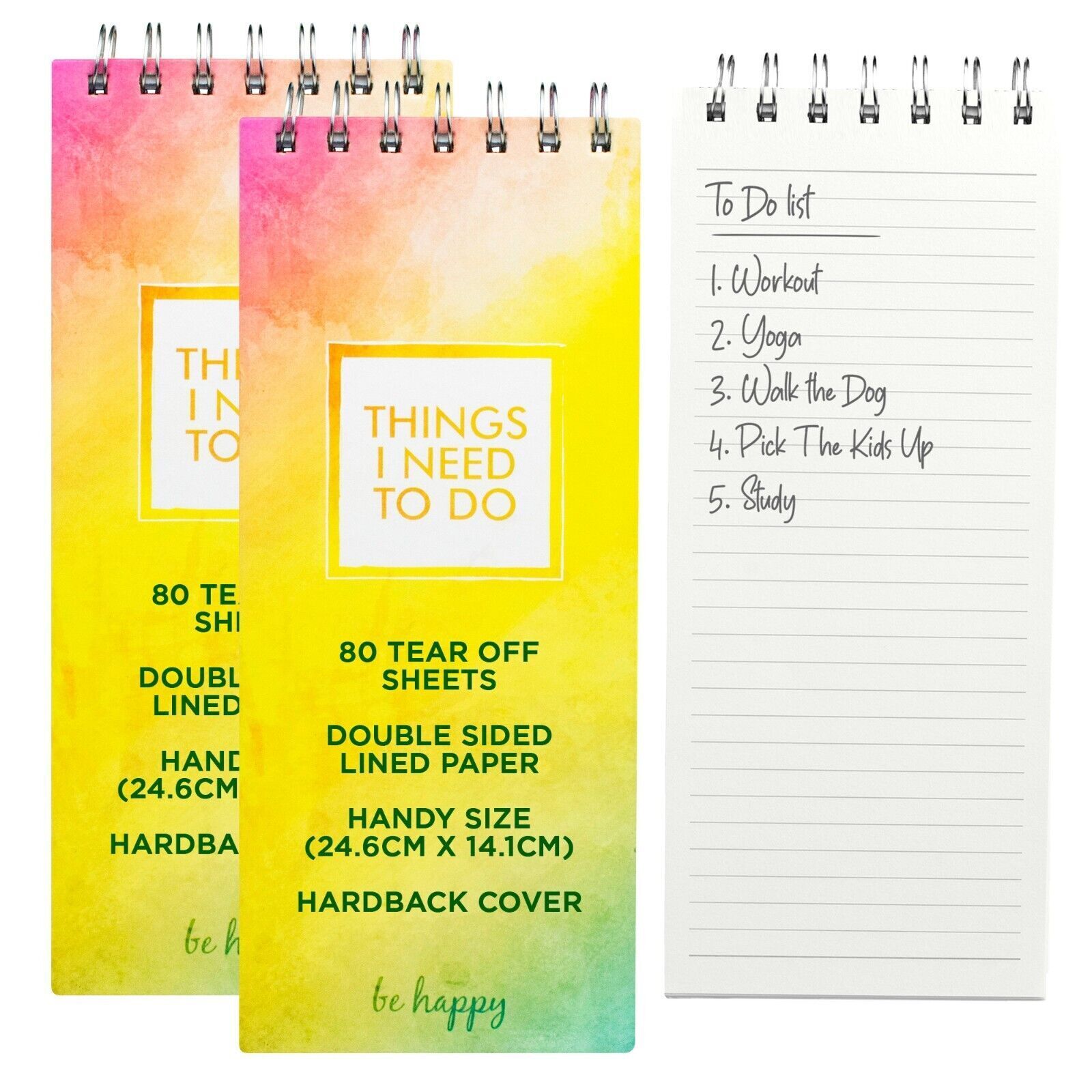 TEMU 2 Pack To-do List Pads | 80 Sheet Daily Planner Notebook | List Notepad With Bookmark | Undated Tear-off Sheets For Shopping, Meal Planning,