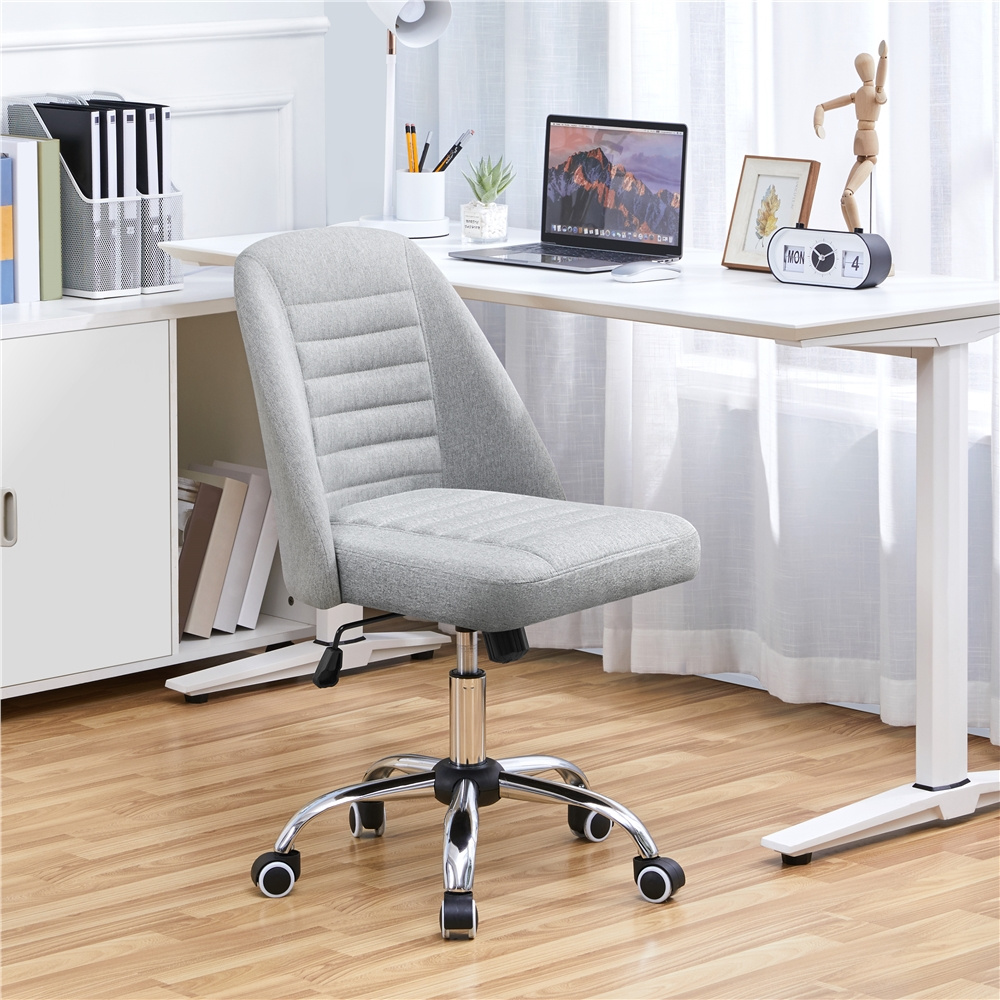Costoffs Ergonomic Office Chair, Padded Swivel Desk Chair, Armless Work Stool, Executive Chair