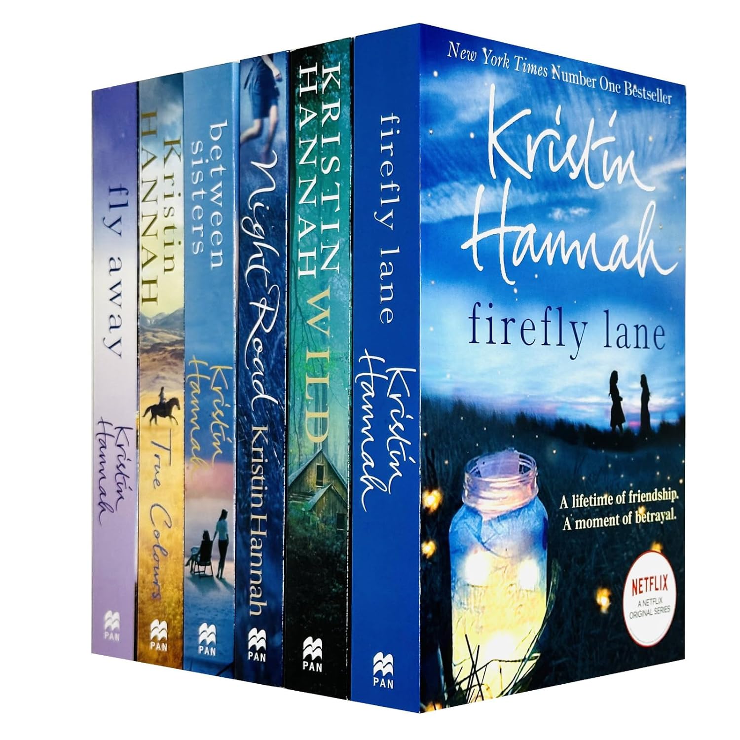 TEMU Kristin Hannah 6 Paperback Books Collection Set Firefly Lane, Wild, Night Road, Between Sisters, True Colours & Fly Away: Drama & Heartwarming