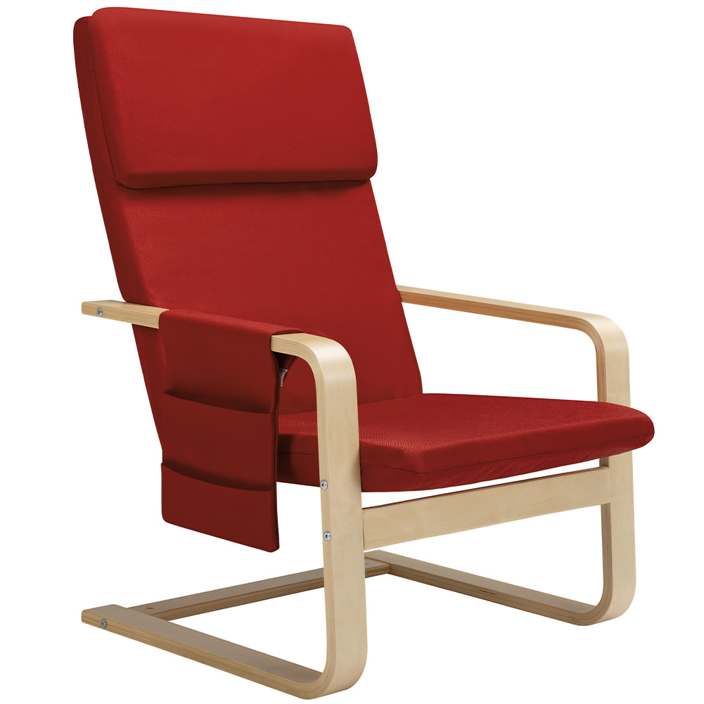 TEMU BAKAJI fournit un fauteuil berçant en bois de bouleau avec un rembourrage en éponge à haute , un fauteuil pivotant relaxant avec 2 compartiments
