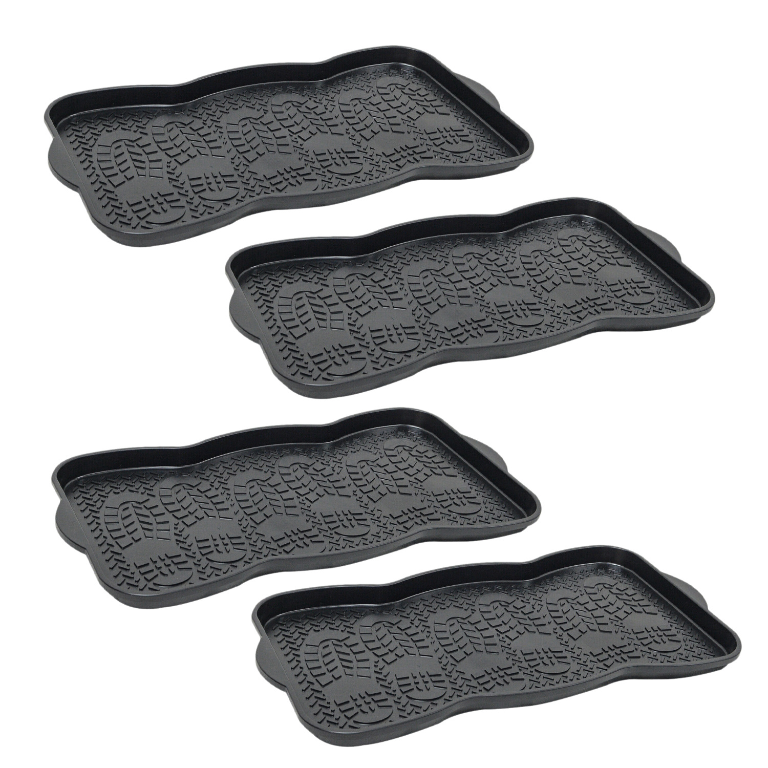 TEMU Shoes Tray, Boot Plastic Tray, Multipurpose Non Slip Design Foot Bath Tray, Shoe Drip Tray For Rain Boots, Waterproof Drip Trays Indoor &