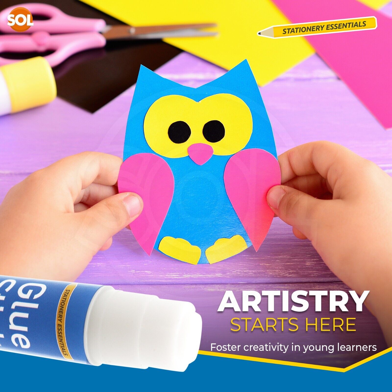 20 Pack Kids Washable Non-Toxic Glue Sticks, 9g Each