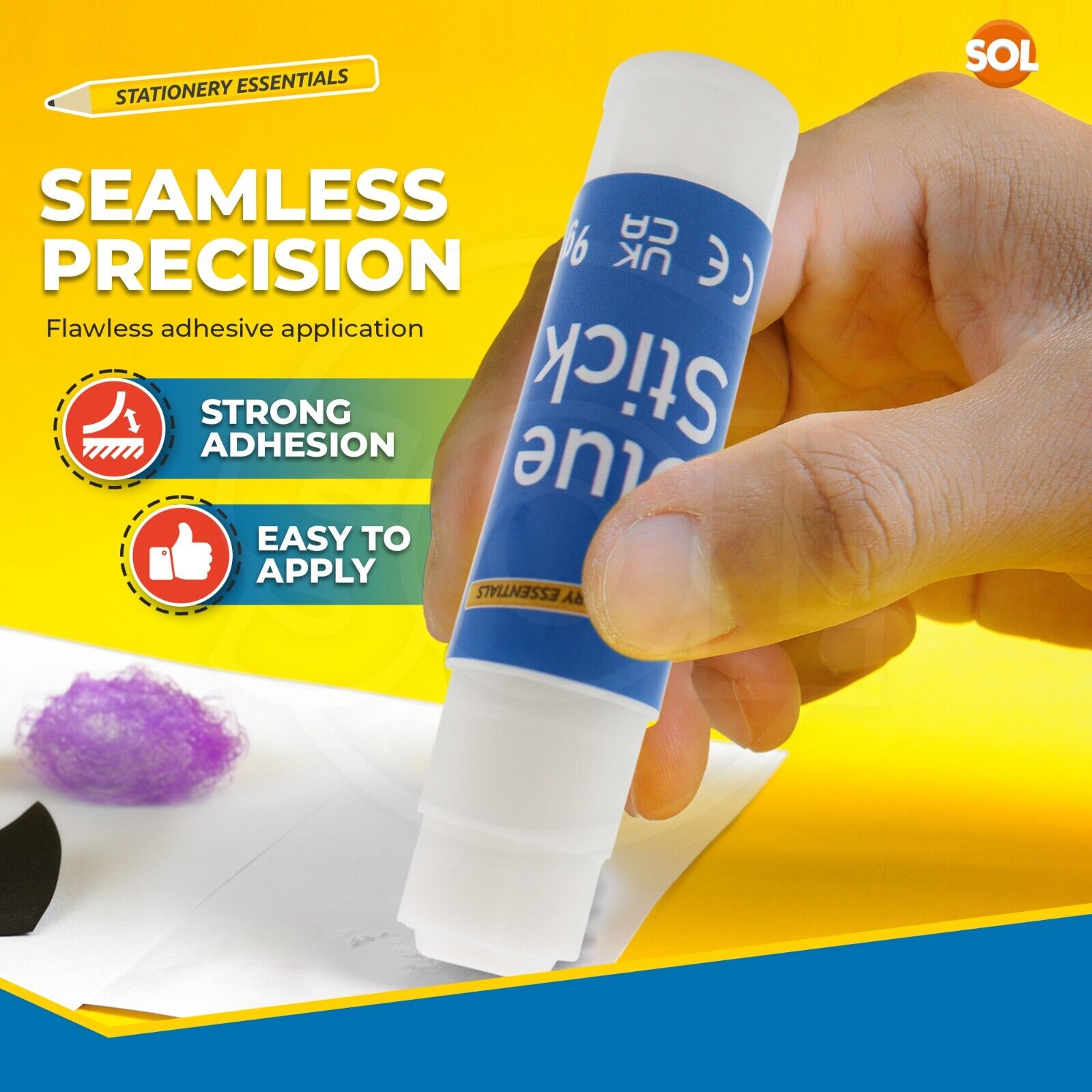 20 Pack Kids Washable Non-Toxic Glue Sticks, 9g Each