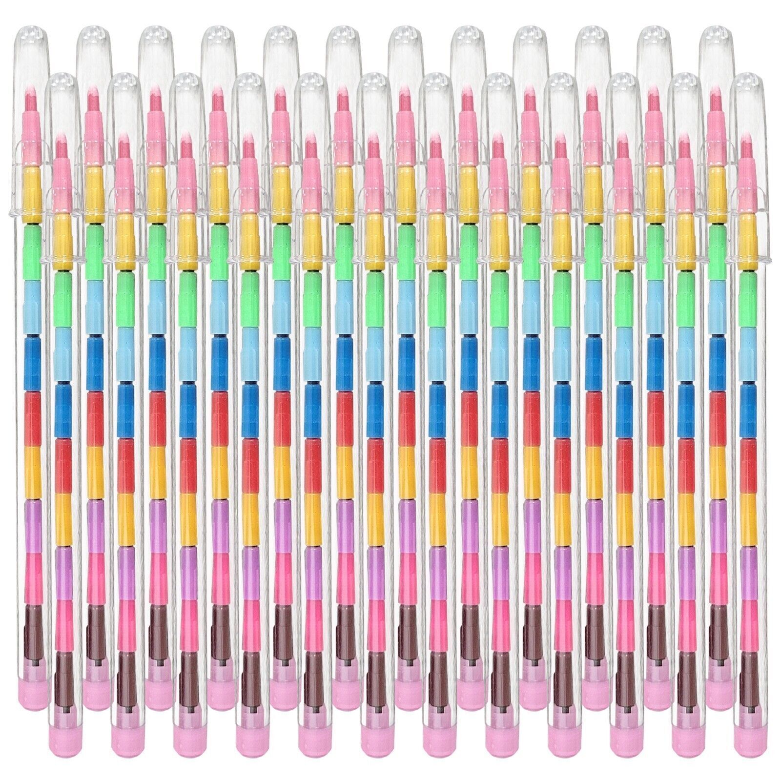 TEMU 12/48pk Crayons, Stacker Pencils Childrens Kids Party Bag Fillers
