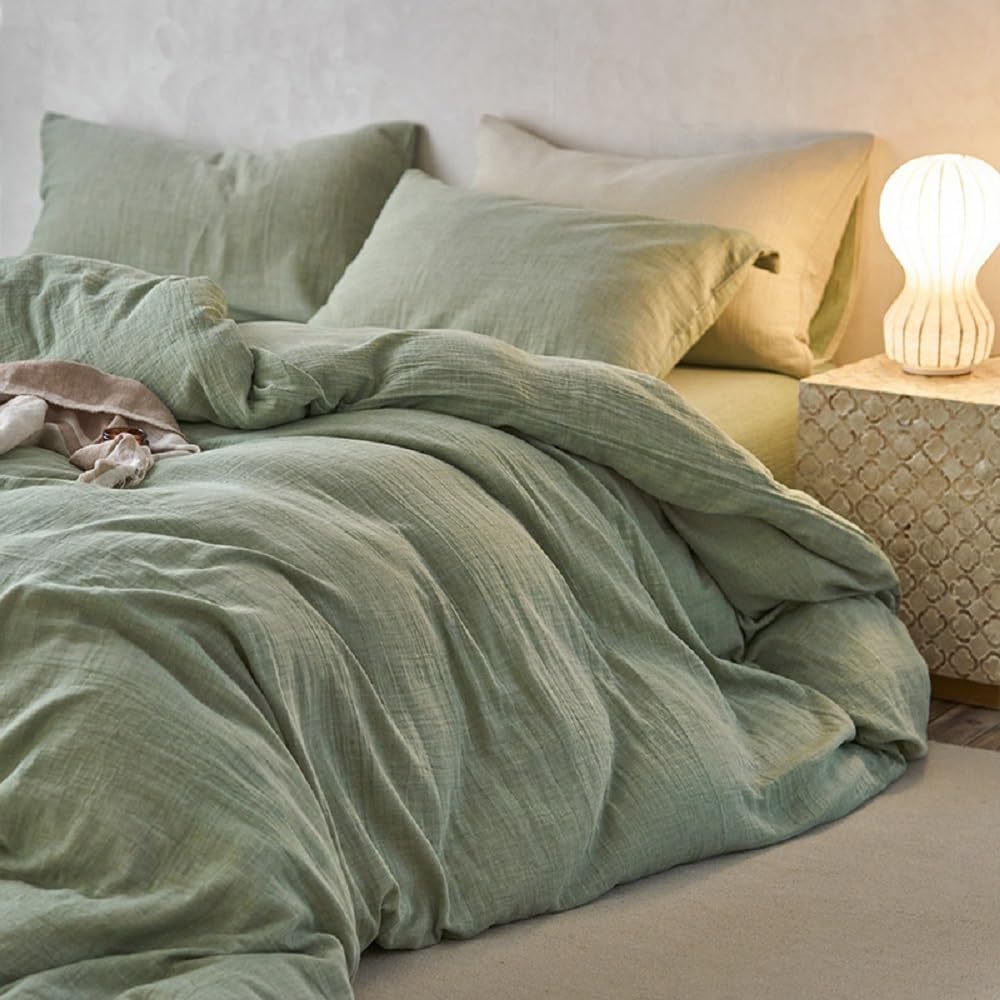 TEMU Double Muslin Sets Bed Sheet With Pillowcases
