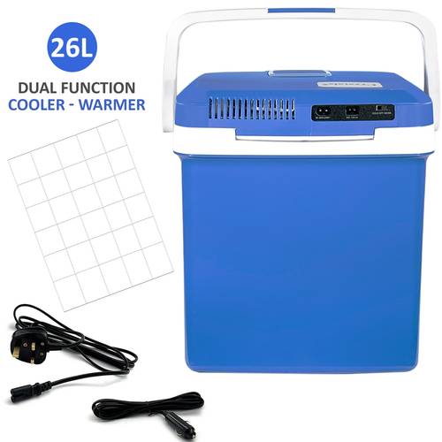 thermoelectric 26l 240v ac 12v box heating and cooling functions portable travel cooler box camping car mini fridge 26l cooler warmer