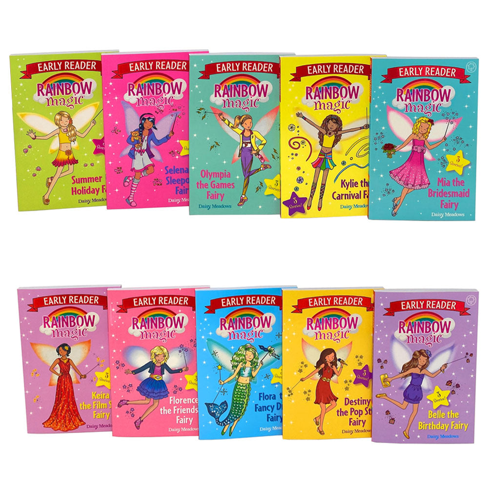 Rainbow Magic Early Reader Collection 10 Books Box Set by Daisy Meadows - Ages 5-7 - Paperback