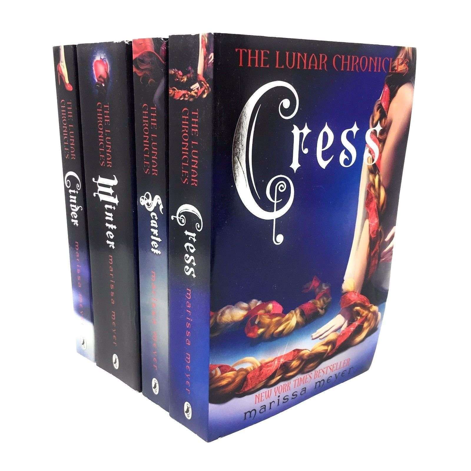 Marissa Meyer Lunar Chronicles Series 4 Books Collection Set Cinder, Scarlet: retailer-supplied image