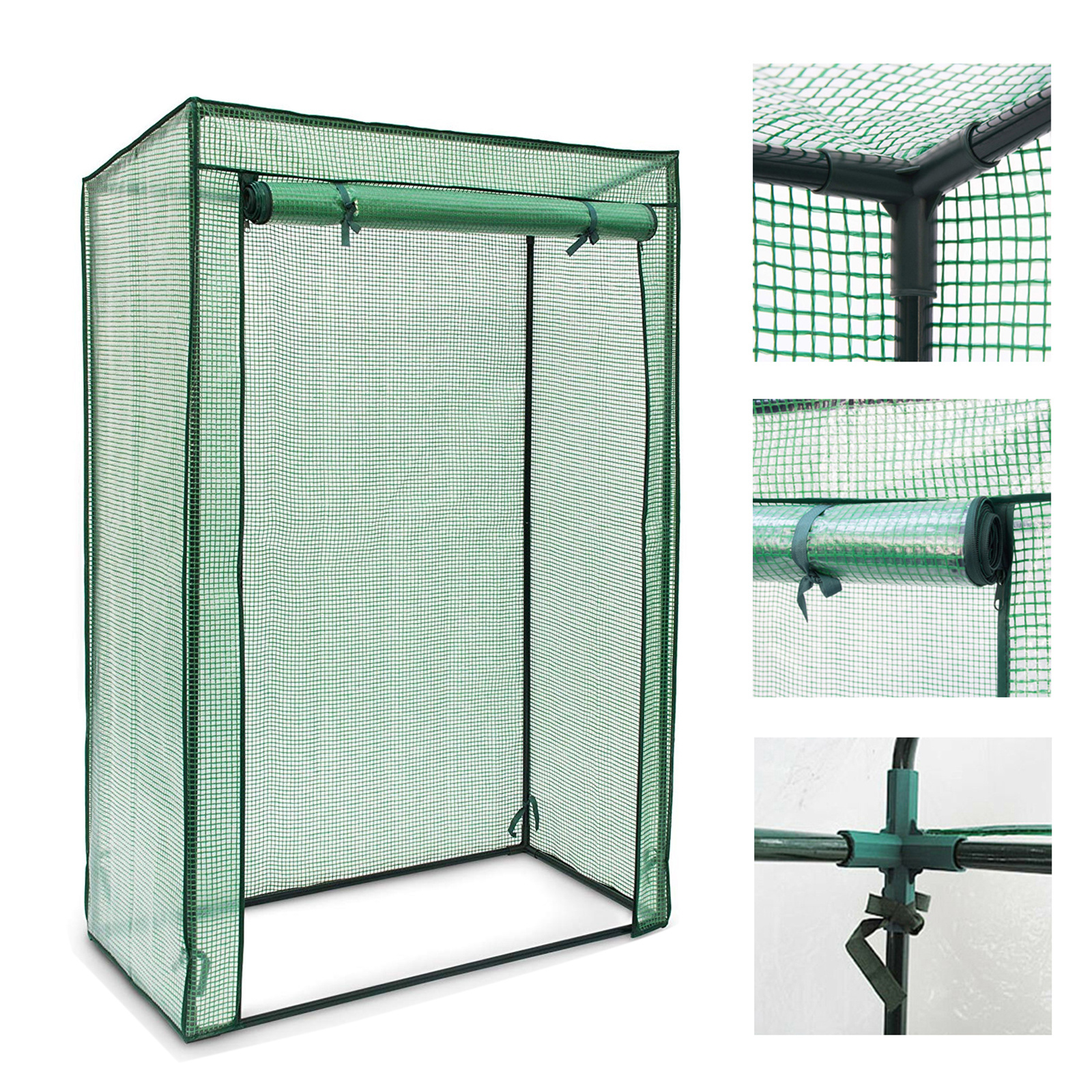 TEMU Tomato Mini Greenhouse Frame And Reinforced Pe Weather Cover Garden Vegetables Grow And Cultivation, Green