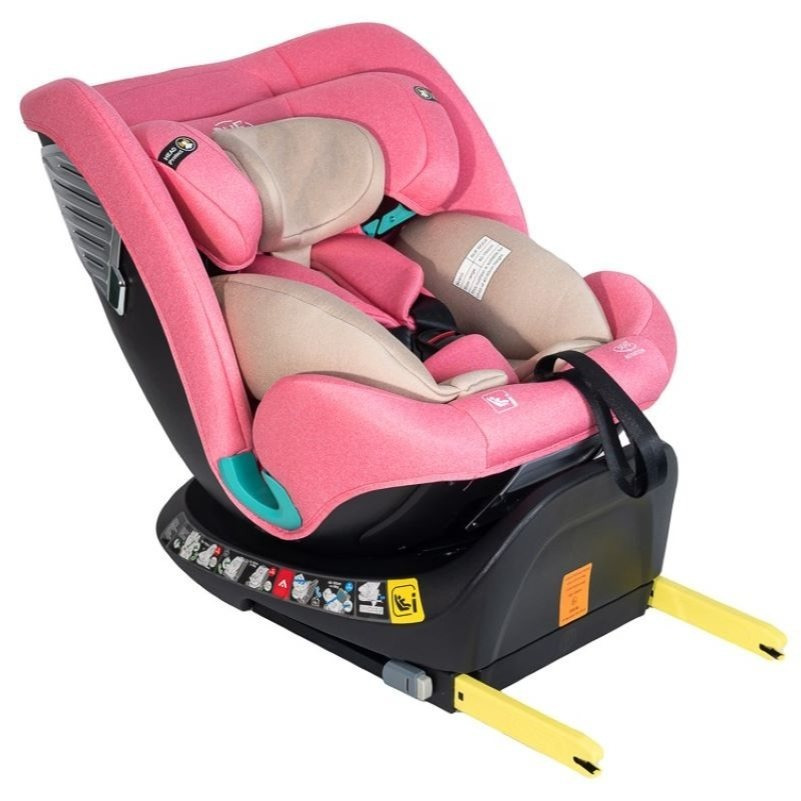Deluxe Buf Unicornpink Car Seat With , 165-degree Rotatable, 360-degree Swivel, 40-150 Cm