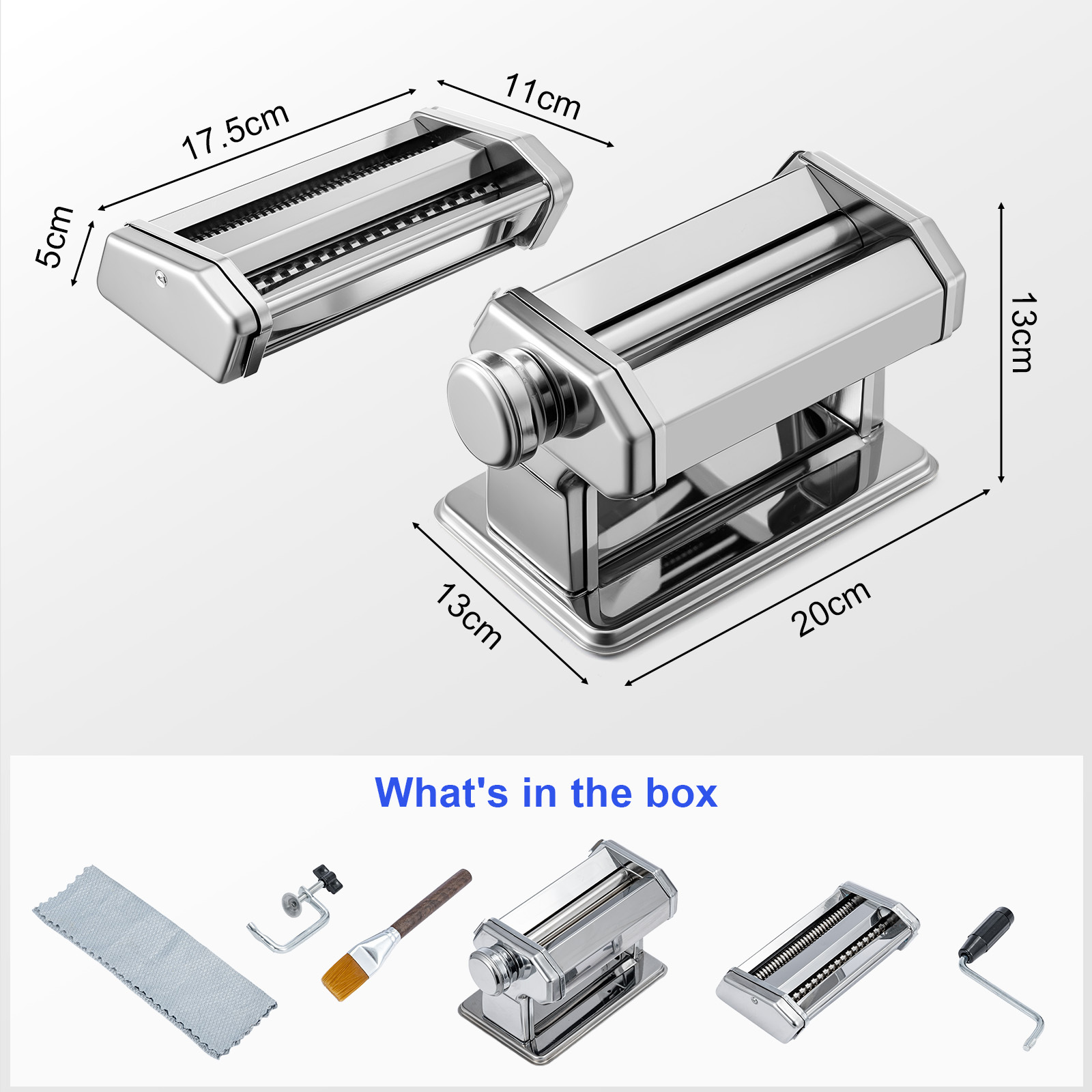 Pasta Roller Machine Dual Width Noodle Maker for Pasta & Spaghetti