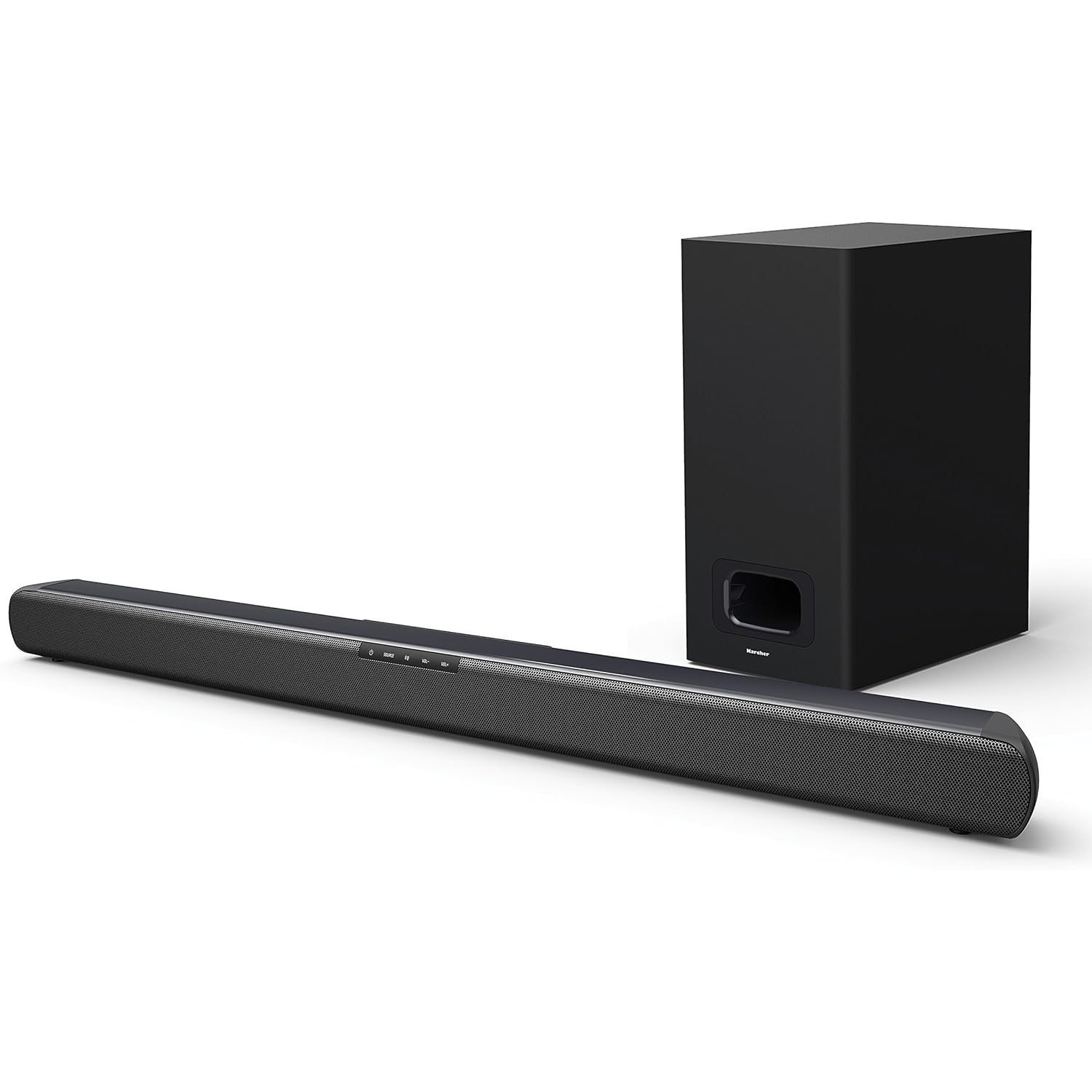 E-shop Karcher SB 800S Soundbar für TV Geräte, TV Soundbar mit Subwoofer - Bluetooth Surround 2.1 inkl. Fernbedienung - Optischer Eingang/USB/AUX