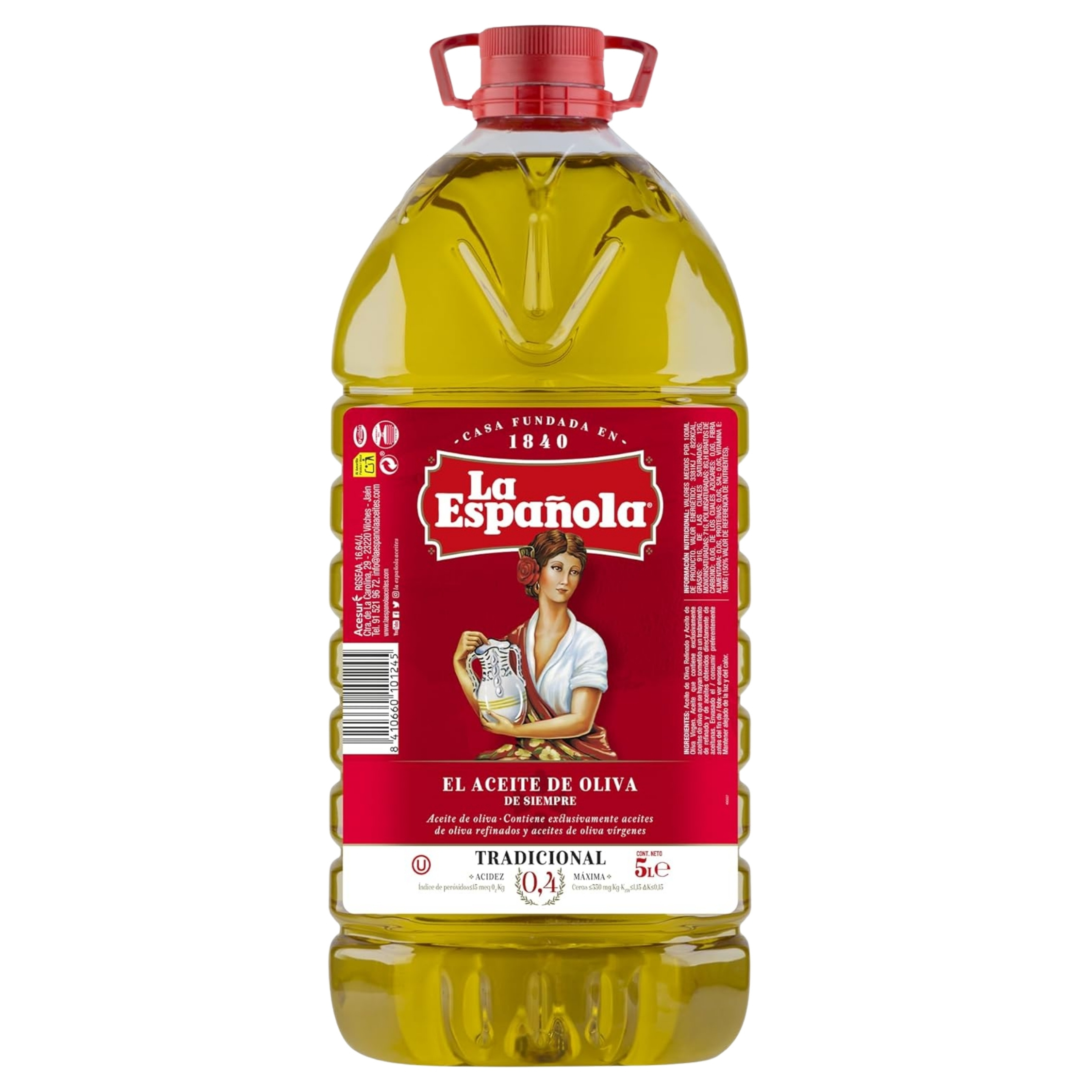 Mild Olive Oil La Española 5l - Ideal For Cooking And Frying
