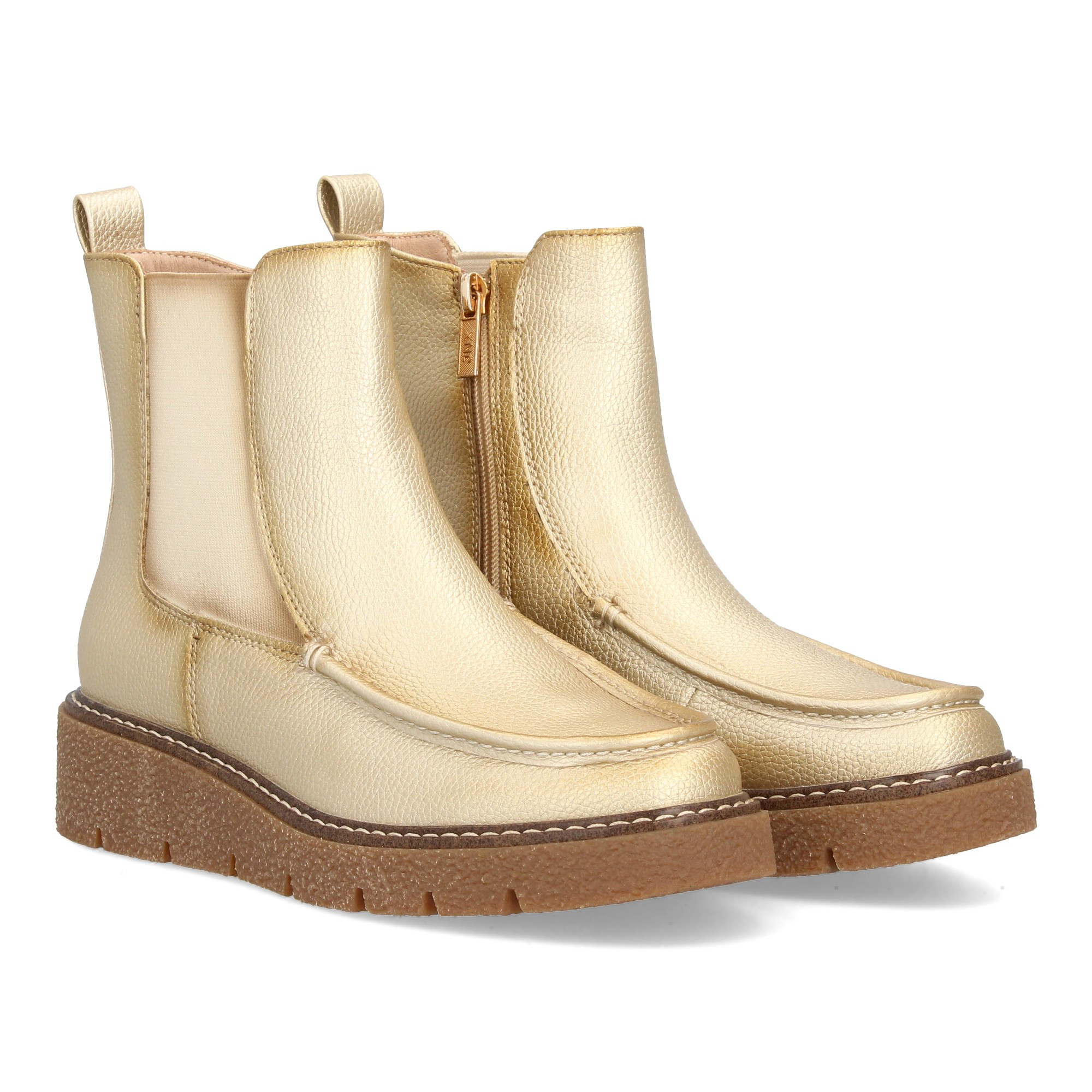 Image of Chelsea-style Boot With Wedge For Women With . It Features Elastic Side Panels For A Comfortable And Practical Fit. Zipper Closure. Ideal For Autumn Winter.
