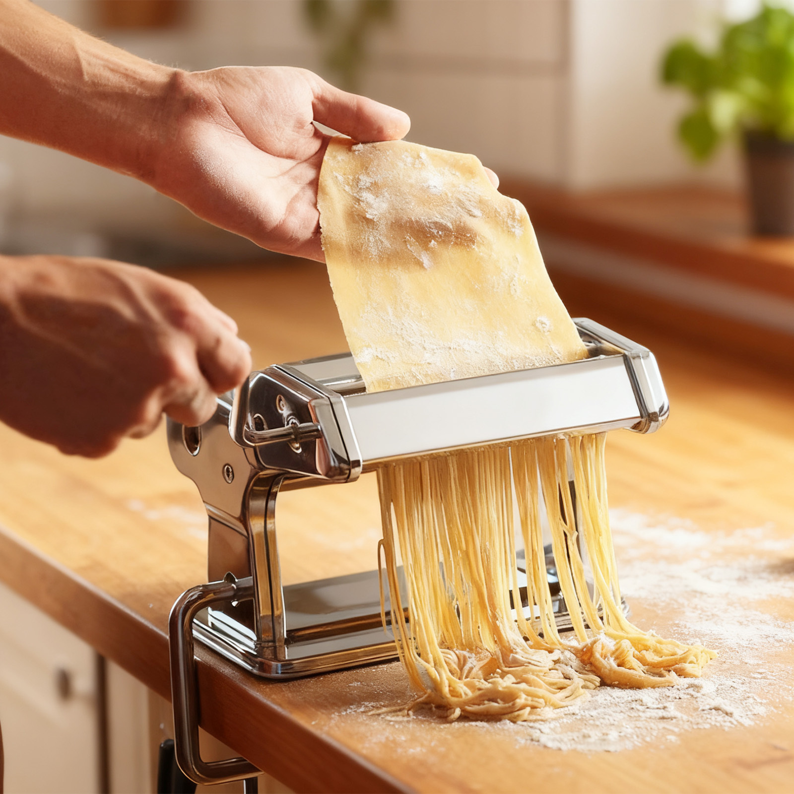 Pasta Roller Machine Dual Width Noodle Maker for Pasta & Spaghetti