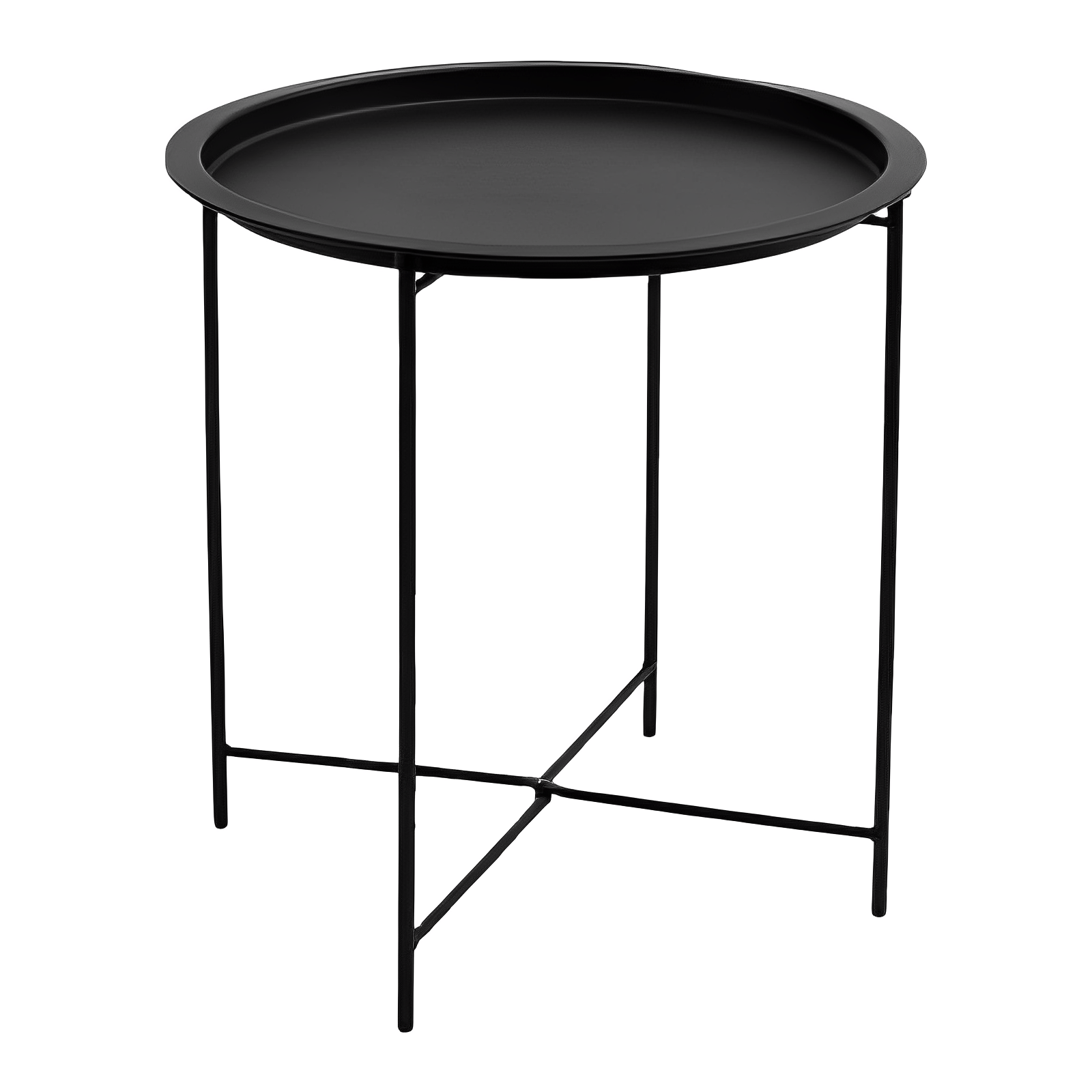 TEMU HOME Mesa Auxiliar Redonda de Metal - 47 x 51 cm - para completar la decoración de tu salón, dormitorio o . Su estructura y líneas finas aportan