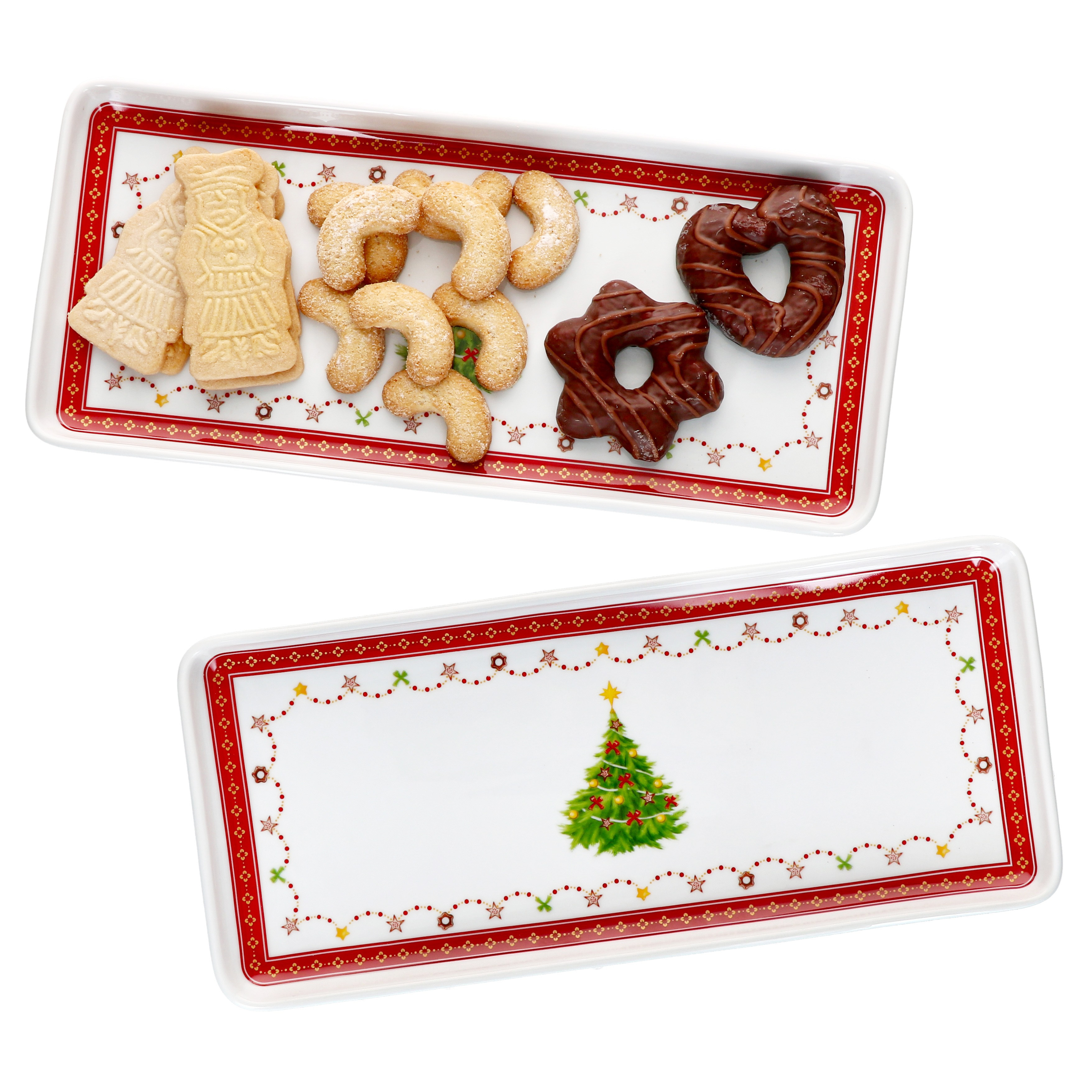 Rectangular Porcelain Christmas Stollen Plate