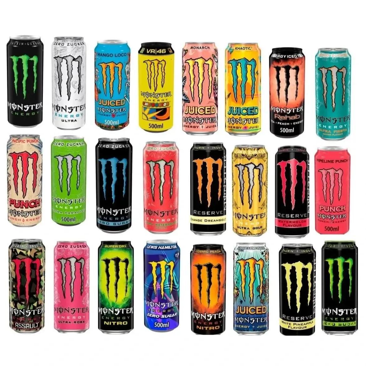 24 Assorted Monster Energy Mix Cans, 500ml Each (24 Different Varieties), Including Disposable Cups