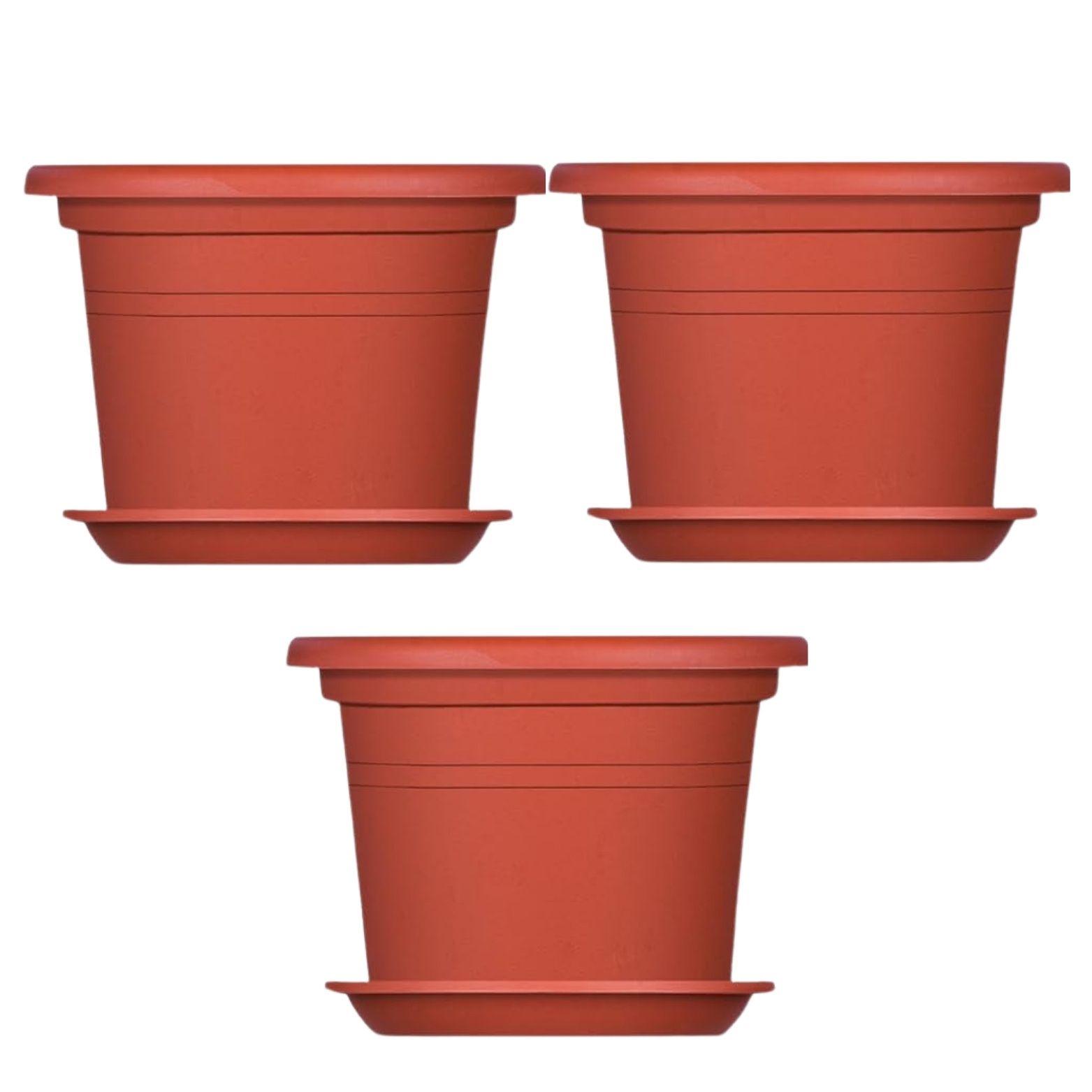 Flower Pots With Saucers Set, Ø 20 Cm Plant Pot, Flower Pot