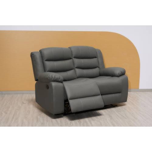 sofá reclinable manual de 2 plazas en piel sintética con reclinables en para