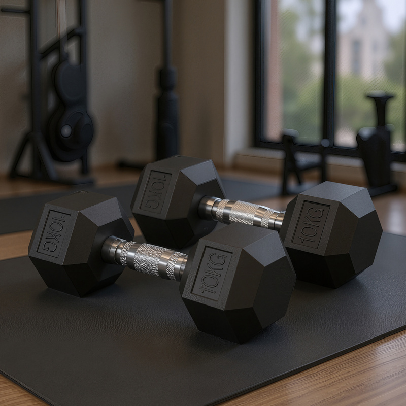 TEMU juego de mancuernas contiene dos mancuernas hexagonales adecuado para entrenamientos en casa, entrenamiento de , levantamiento de pesas y