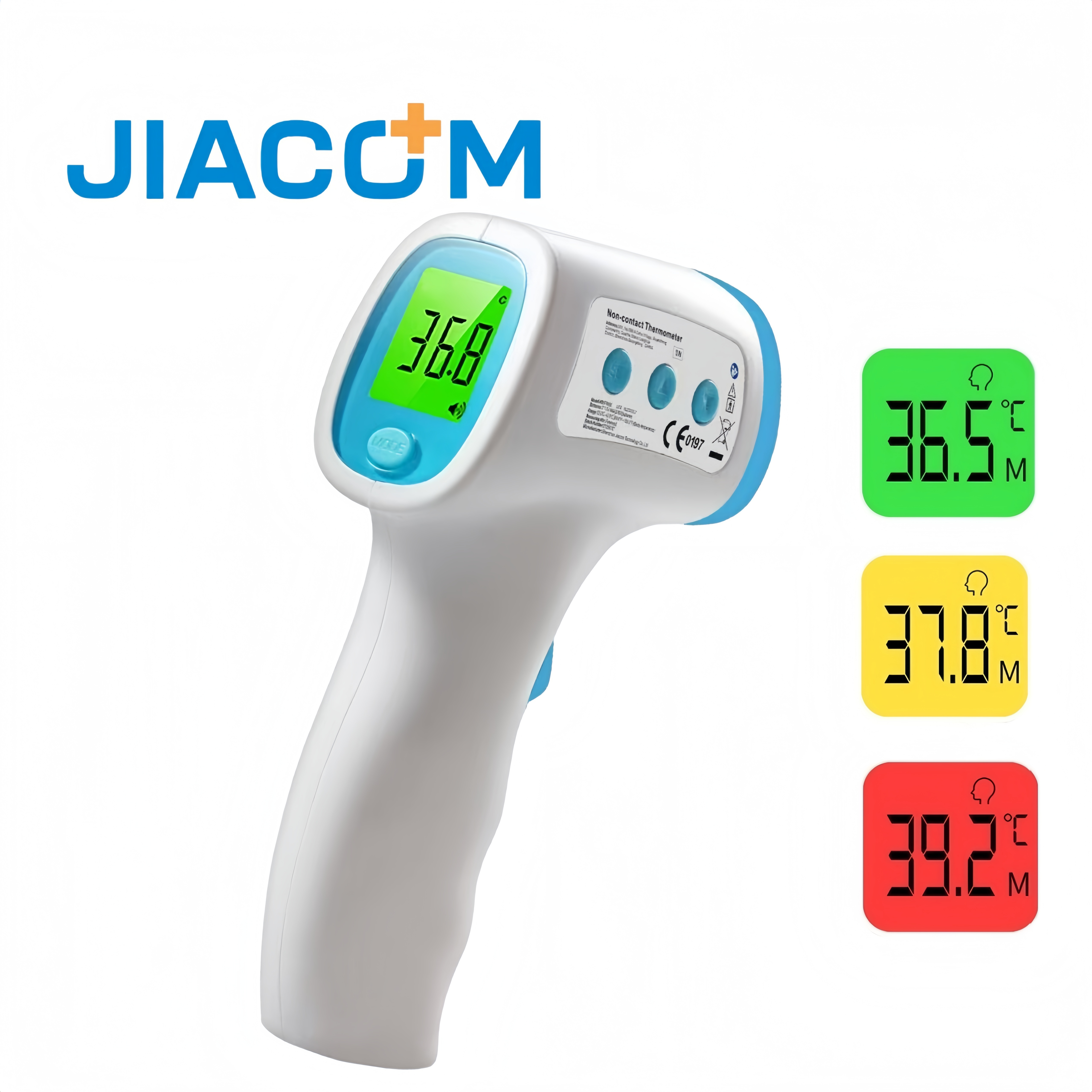 non contact forehead thermometer suitable for adults and teenagers with lcd display featuring fever alarm and memory function the infrared digital thermometer is used for health monitoring and teenage care with non contact measurement for formula milk and body temperature