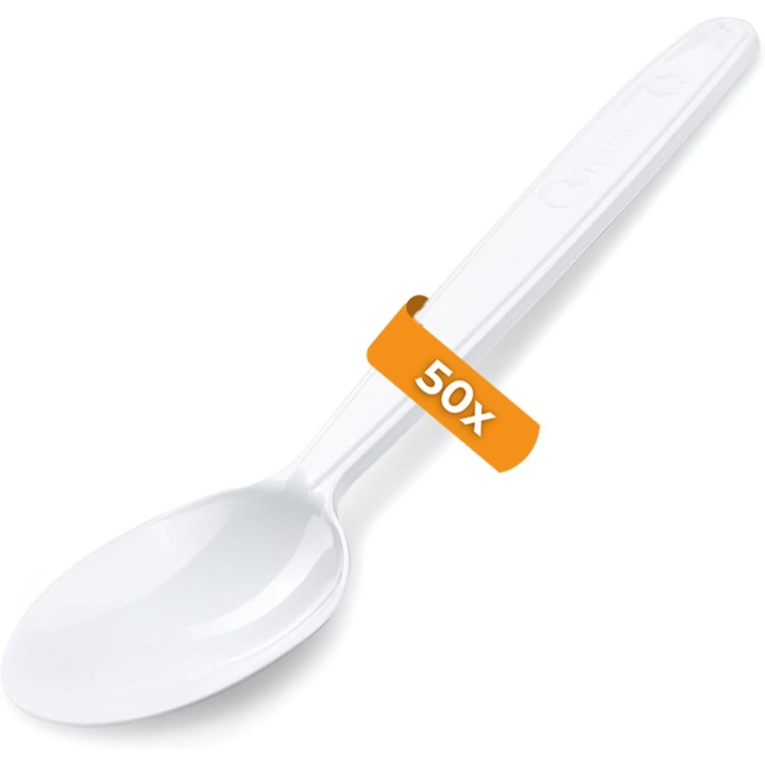 E-shop 50 x -Löffel weiß | WIEDERVERWENDBAR | weiß | Mehrwegbesteck für Camping, Events & Outdoor | BPA-, spülmaschinenfest & extra