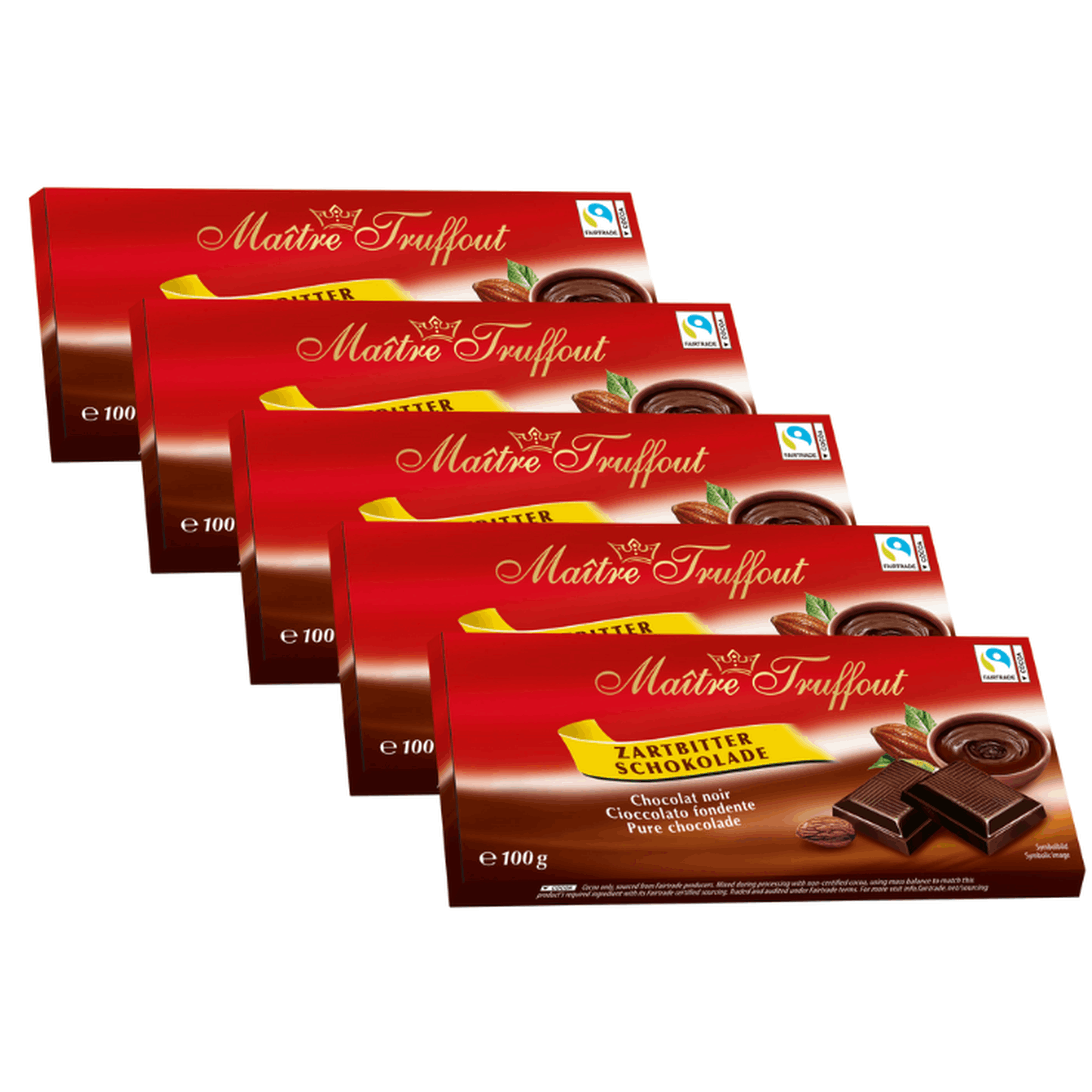 Maître Truffout Dark Chocolate 5 X 100g – Premium Dark Chocolate For Discerning Connoisseurs