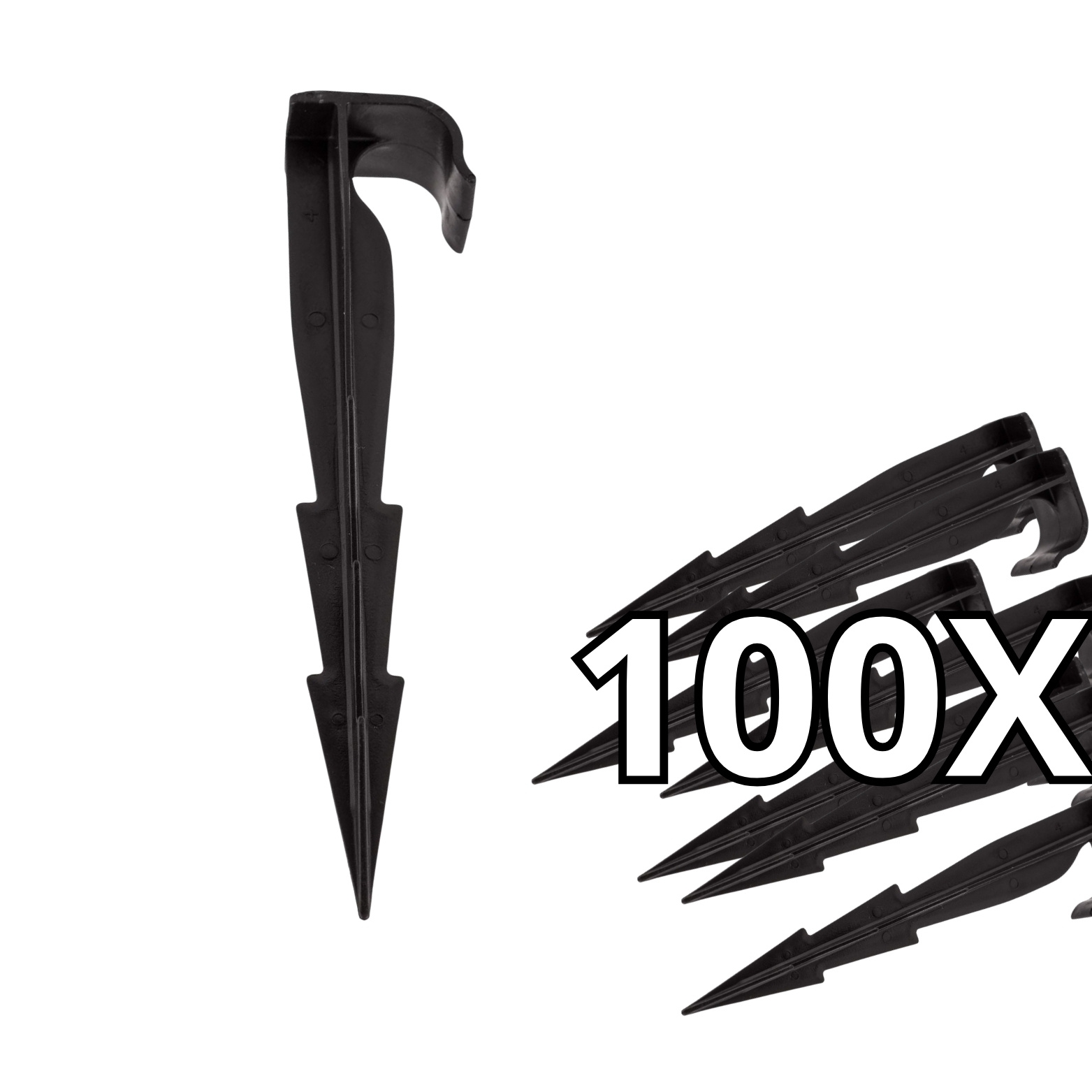 E-shop 100x Erdspieße für Bewässerungschläuche Erdanker für Gartenschlauch Tropfschlauch