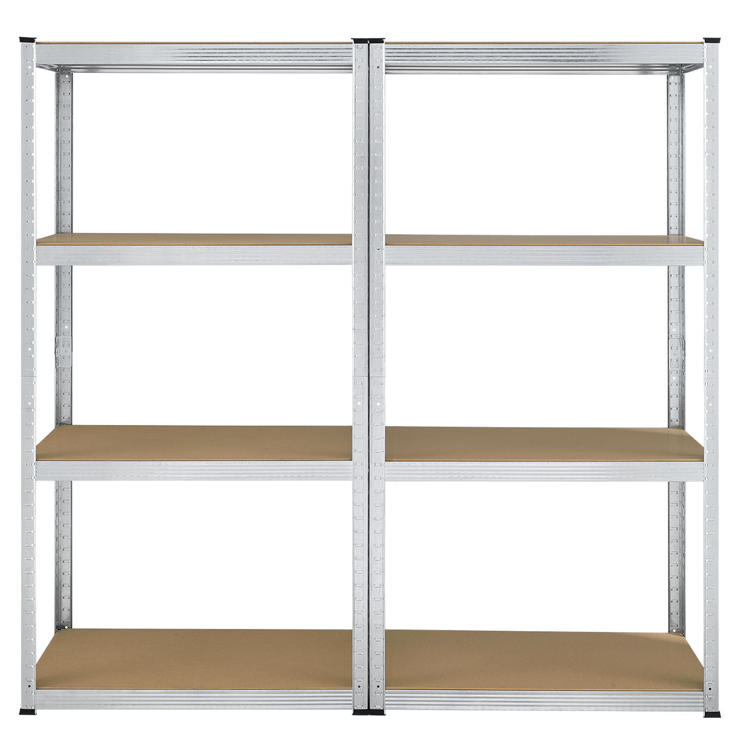 E-shop 2er Set Lagerregal Easy 2X 160x80x40cm (HxBxT) | 640kg Traglast | 8 Böden | Metall Schwerlastregal Kellerregal Steckregal Regal Regalsystem