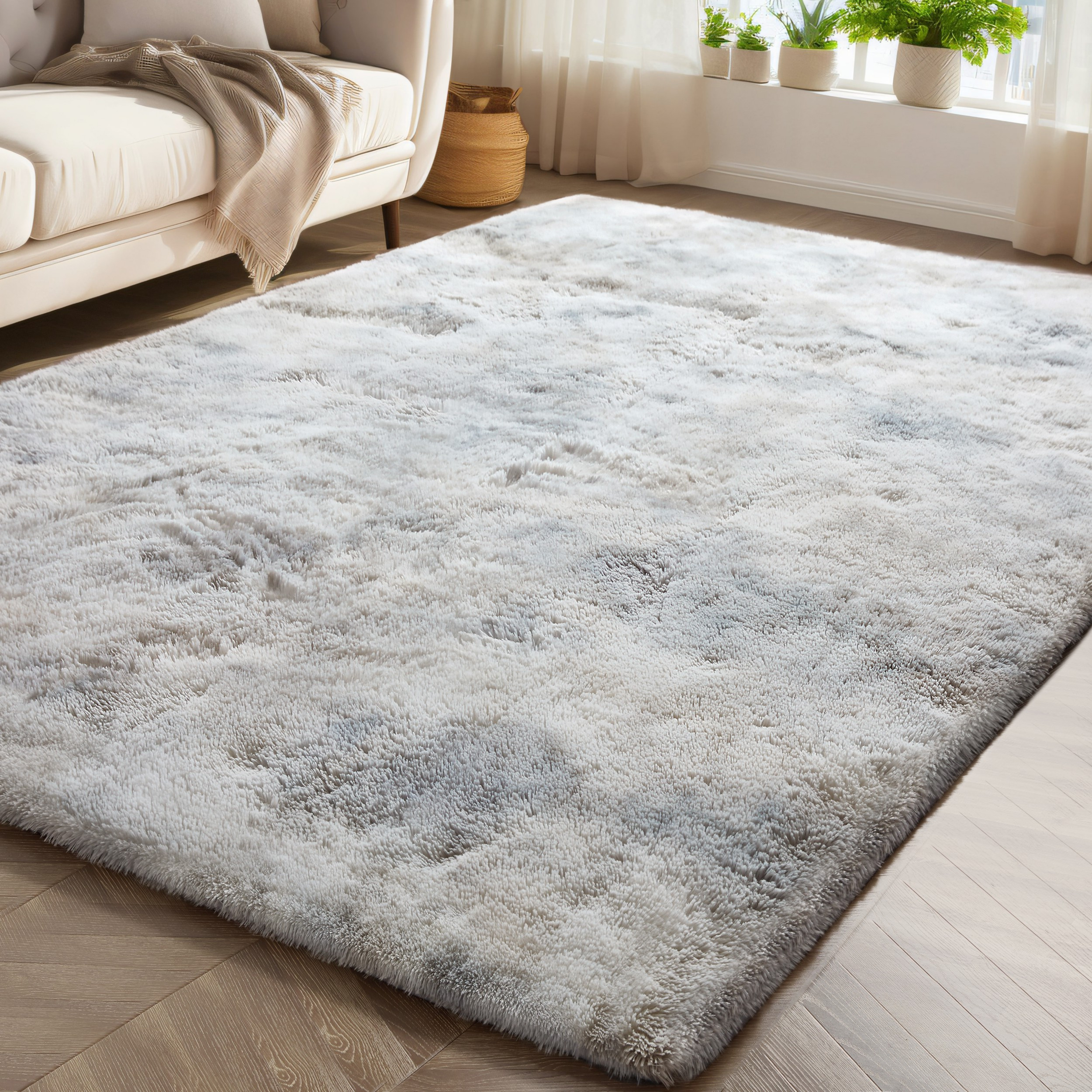 Tie-Dye Shaggy Rug, Ultra Soft & Non-Slip