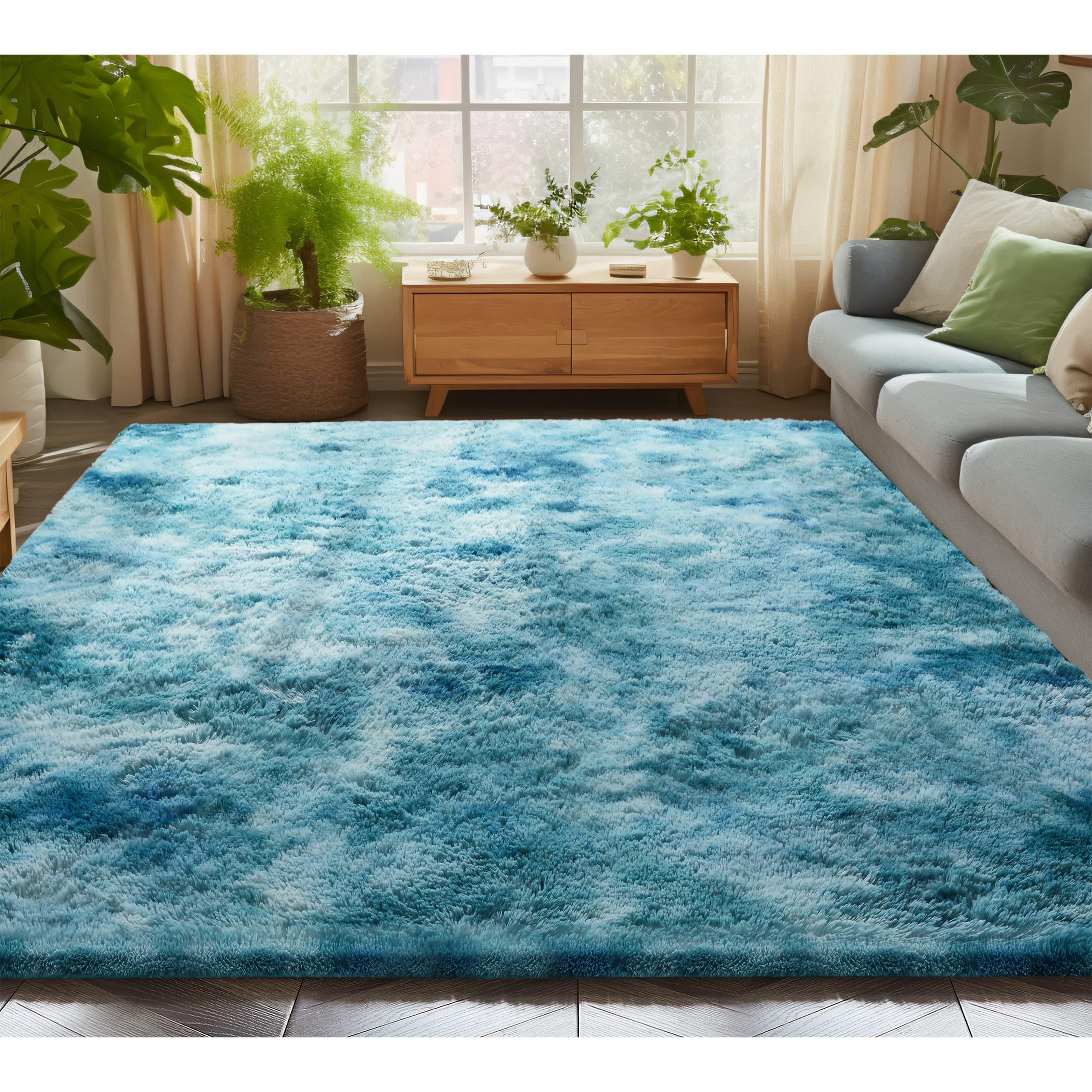 Tie-Dye Shaggy Rug, Ultra Soft & Non-Slip