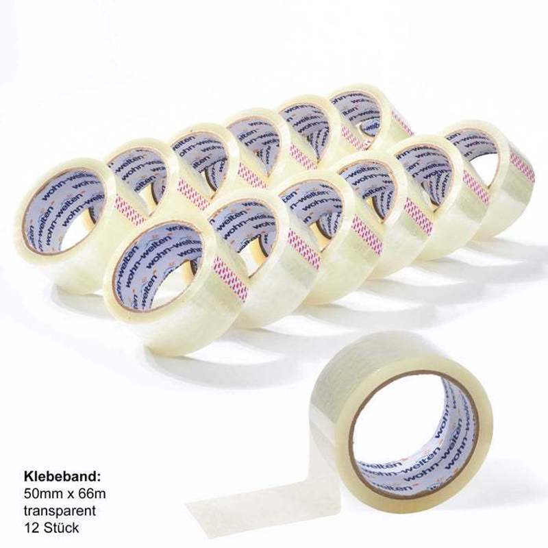Image of Floordirekt Packing Tape - Adhesive Tape - Made Of Polypropylene With Acrylic Adhesive - 12-pack - , Temperature-resistant - Transparent Or Brown - 4 Different Styles