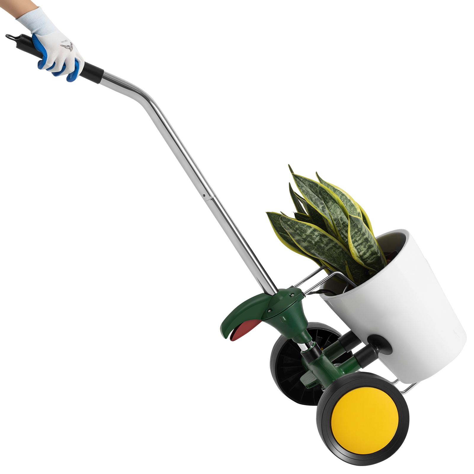 Image of Vevor Garden Pot Mover, Heavy Duty Plant Dolly Cart With Adjustable Grabbing Arm, Max 65 Kg Weight Capacity, Potted Plant Mover Dolly With Suction Cup And , Fits For Indoor & Outdoor Use