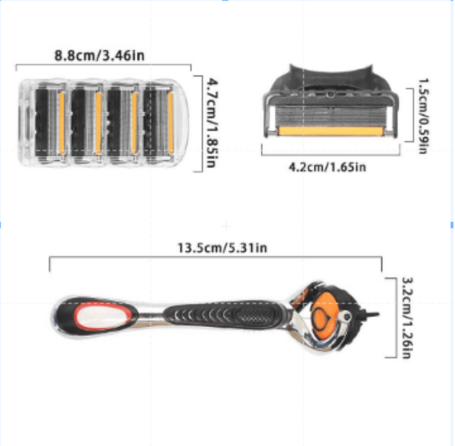 Fusion 5 Shaver + 24 Razor Blades Wet Shaving Nail New OVP