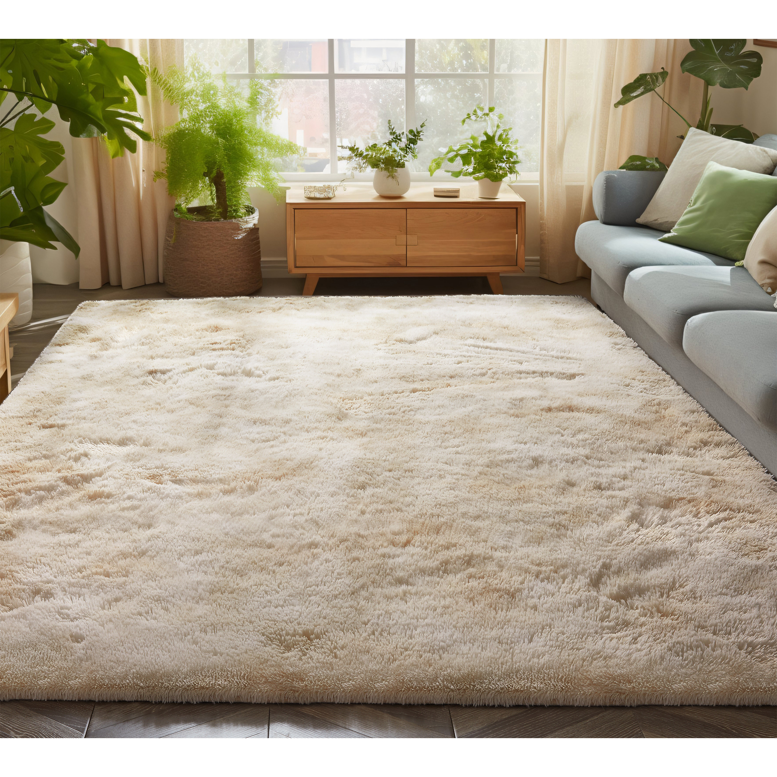 Tie-Dye Shaggy Rug, Ultra Soft & Non-Slip