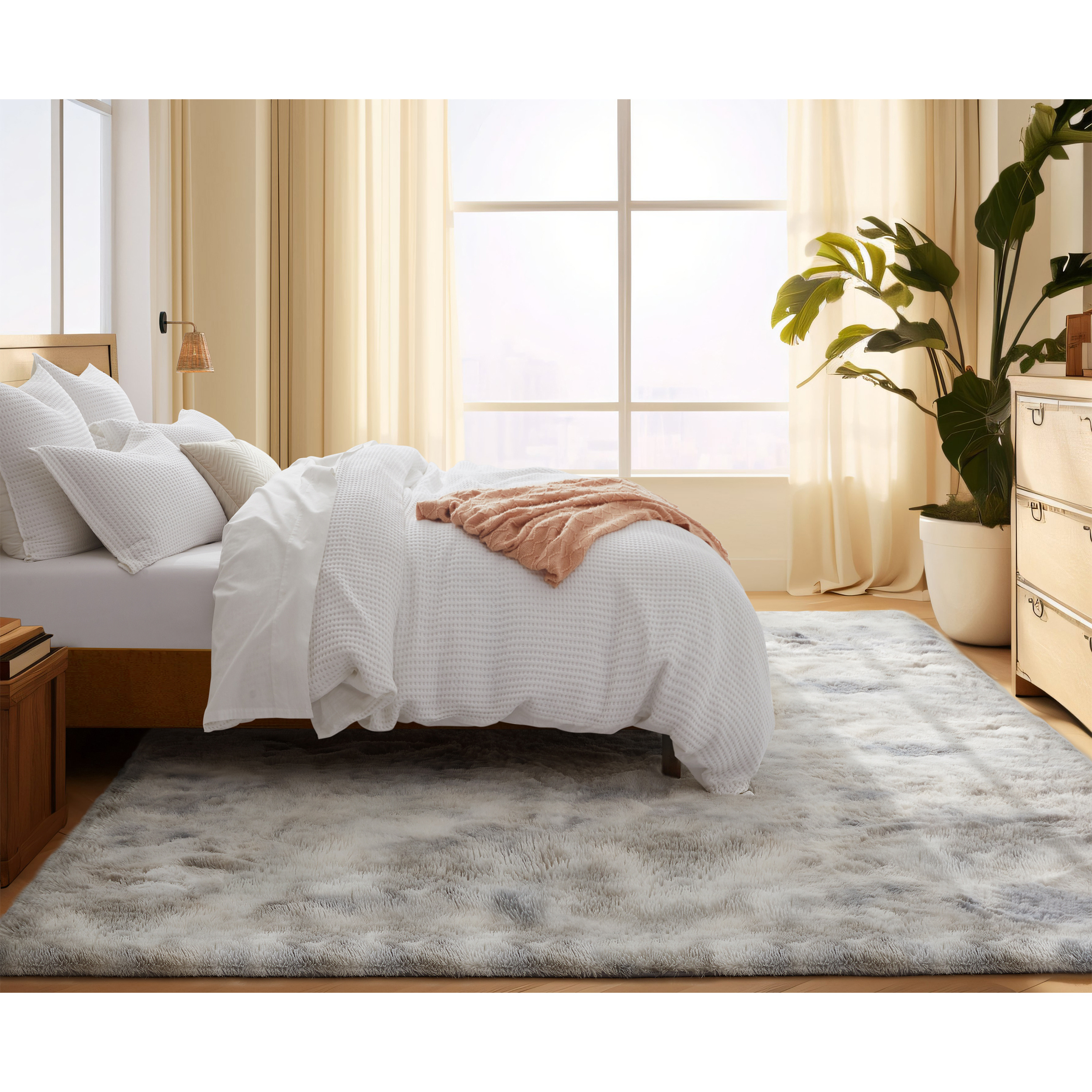 Tie-Dye Shaggy Rug, Ultra Soft & Non-Slip