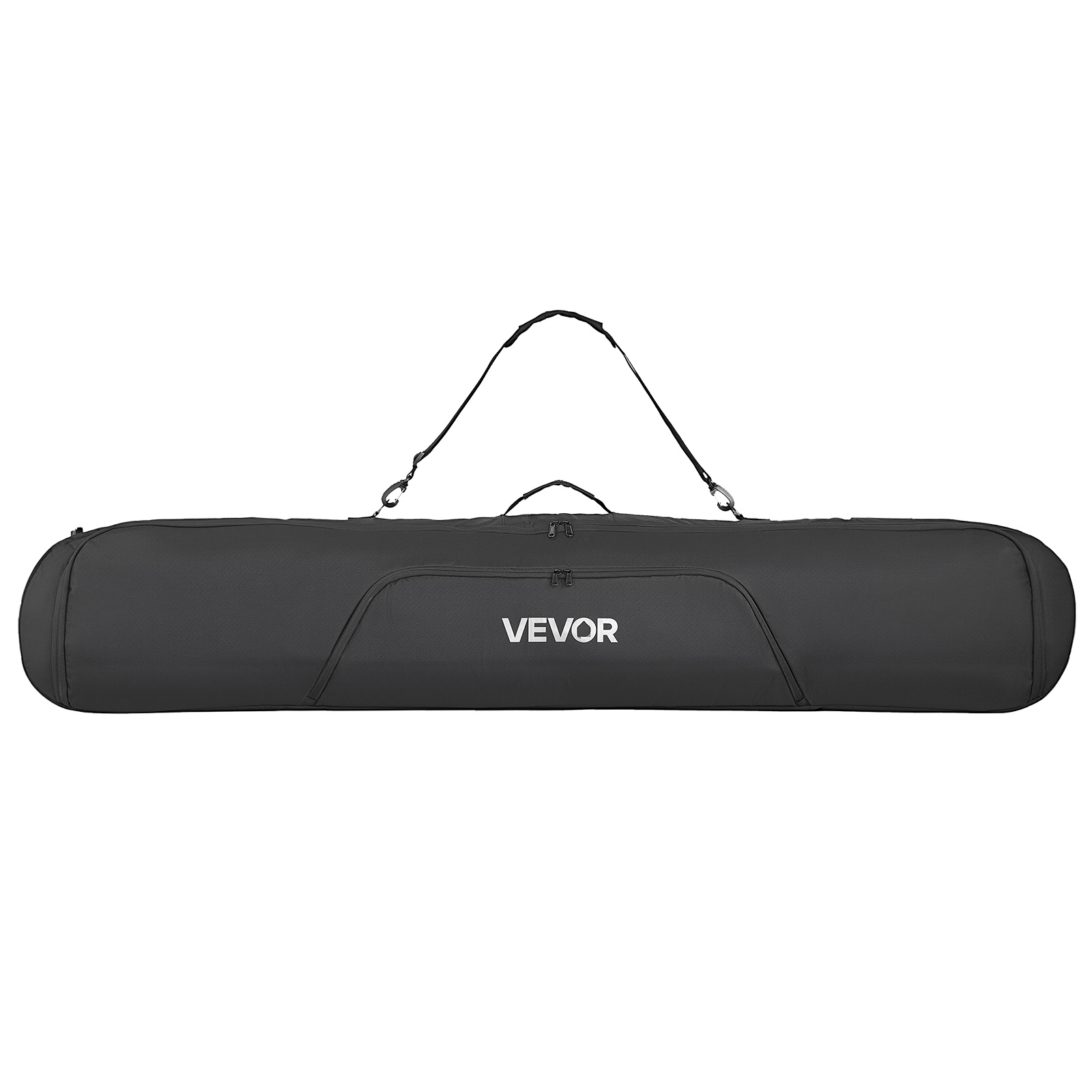 Image of Vevor Snowboard Bag, Up To 65 In/165 Cm, Padded Skis & Snowboards Bag For Air Travel, 600d Oxford Fabric, With Adjustable Inner Straps, For Skis Poles Goggles Gloves Helmet Boots (black)