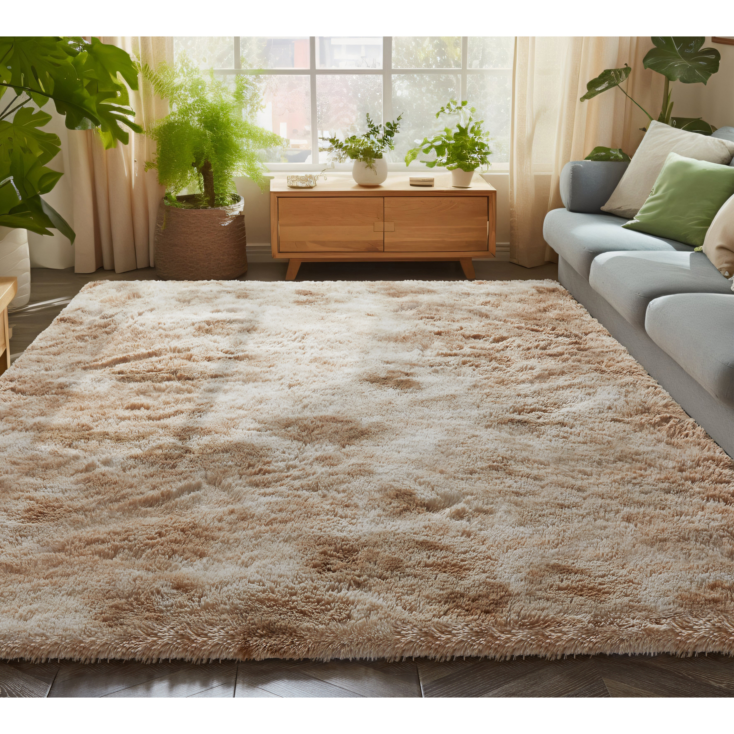 Tie-Dye Shaggy Rug, Ultra Soft & Non-Slip