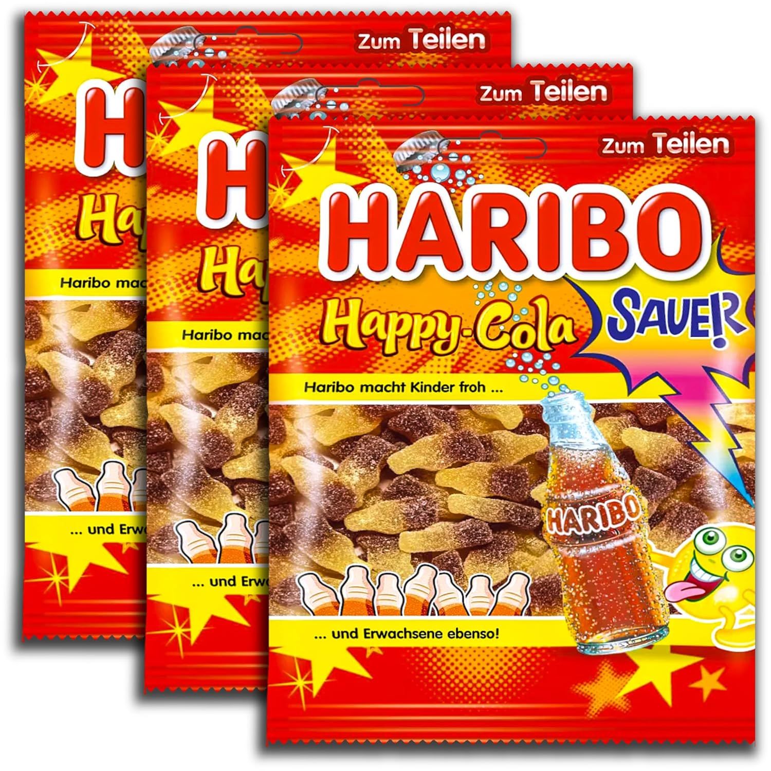 Haribo Happy-cola Sour 3 X 175g