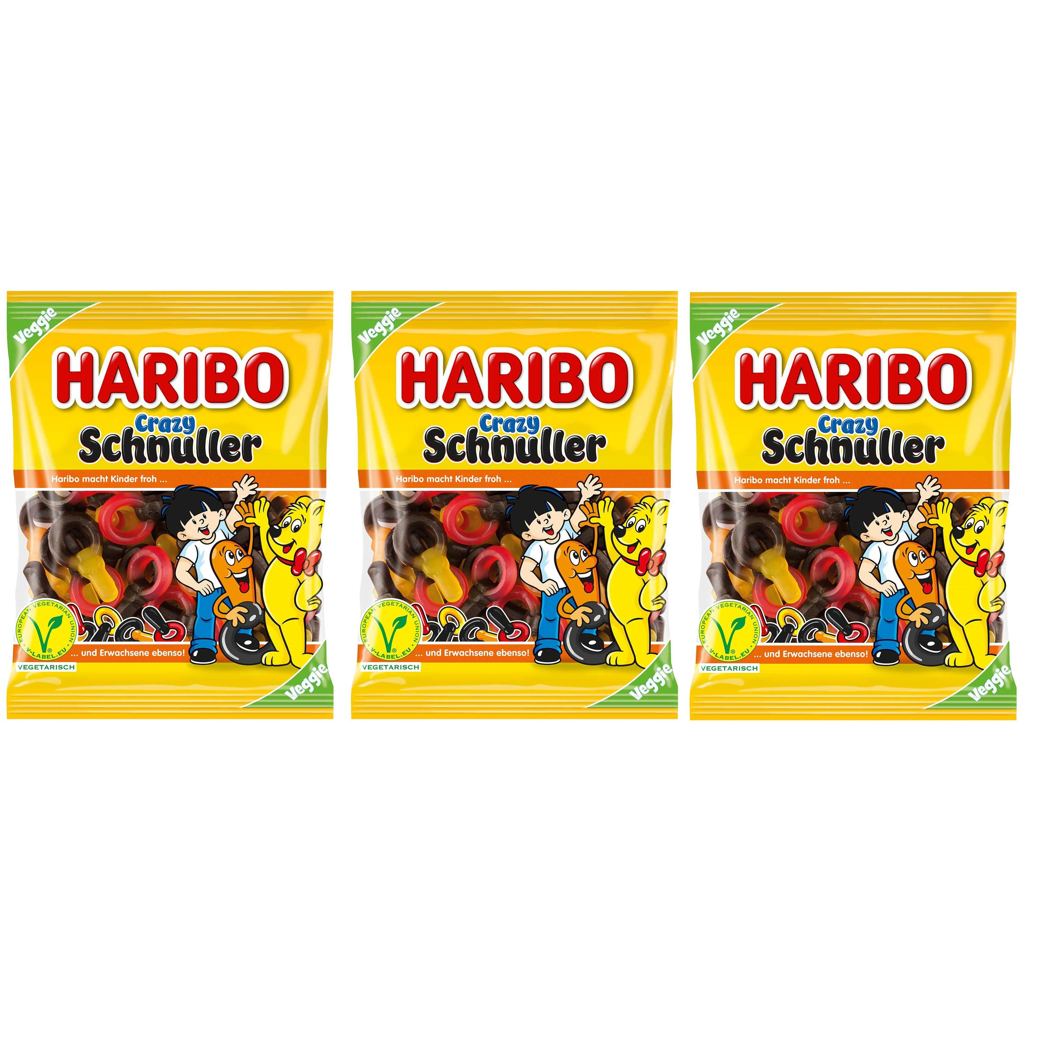 Haribo Crazy Pacifiers Vegetarian 3 X 175g