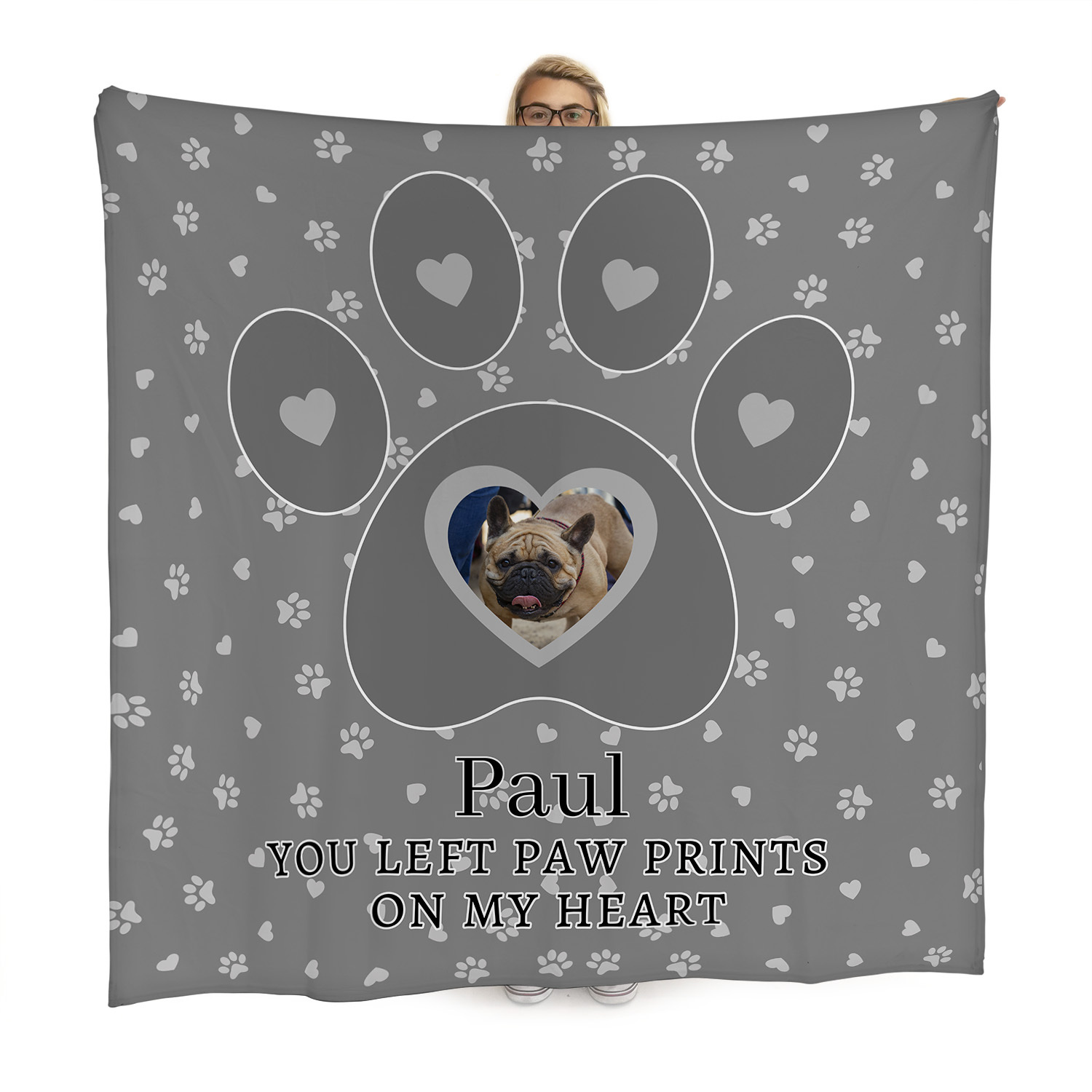 Pet Memorial Blanket - Personalized Photo Fleece Gift