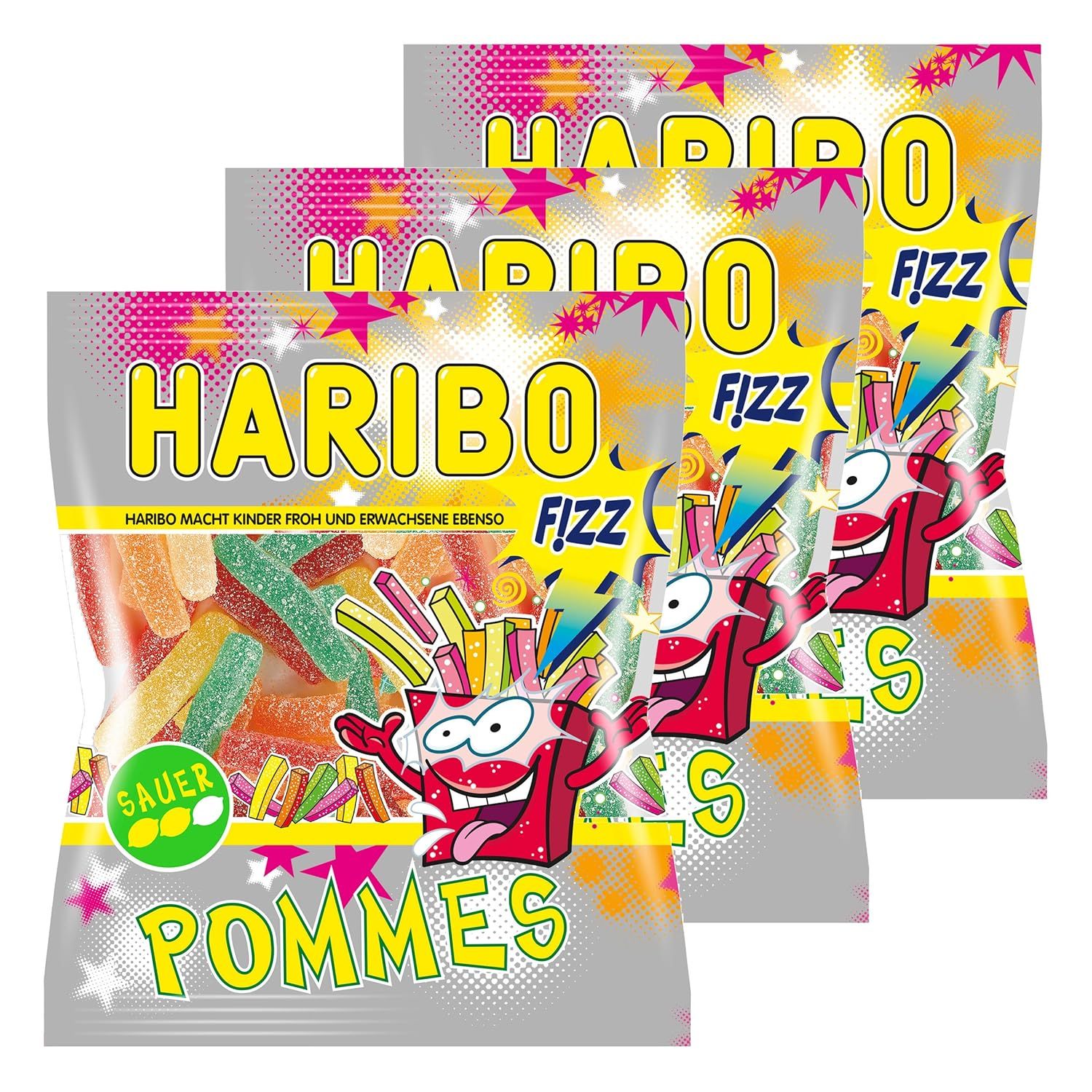 Haribo Sour Apples 3 X 175g