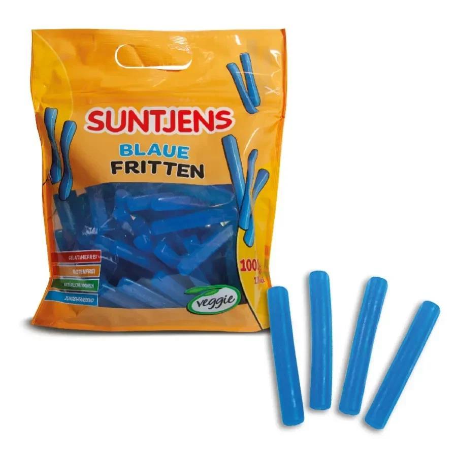 Suntjens Blue Sweet Fries 1000g (pack Of 100) Veggie Tongue-colored